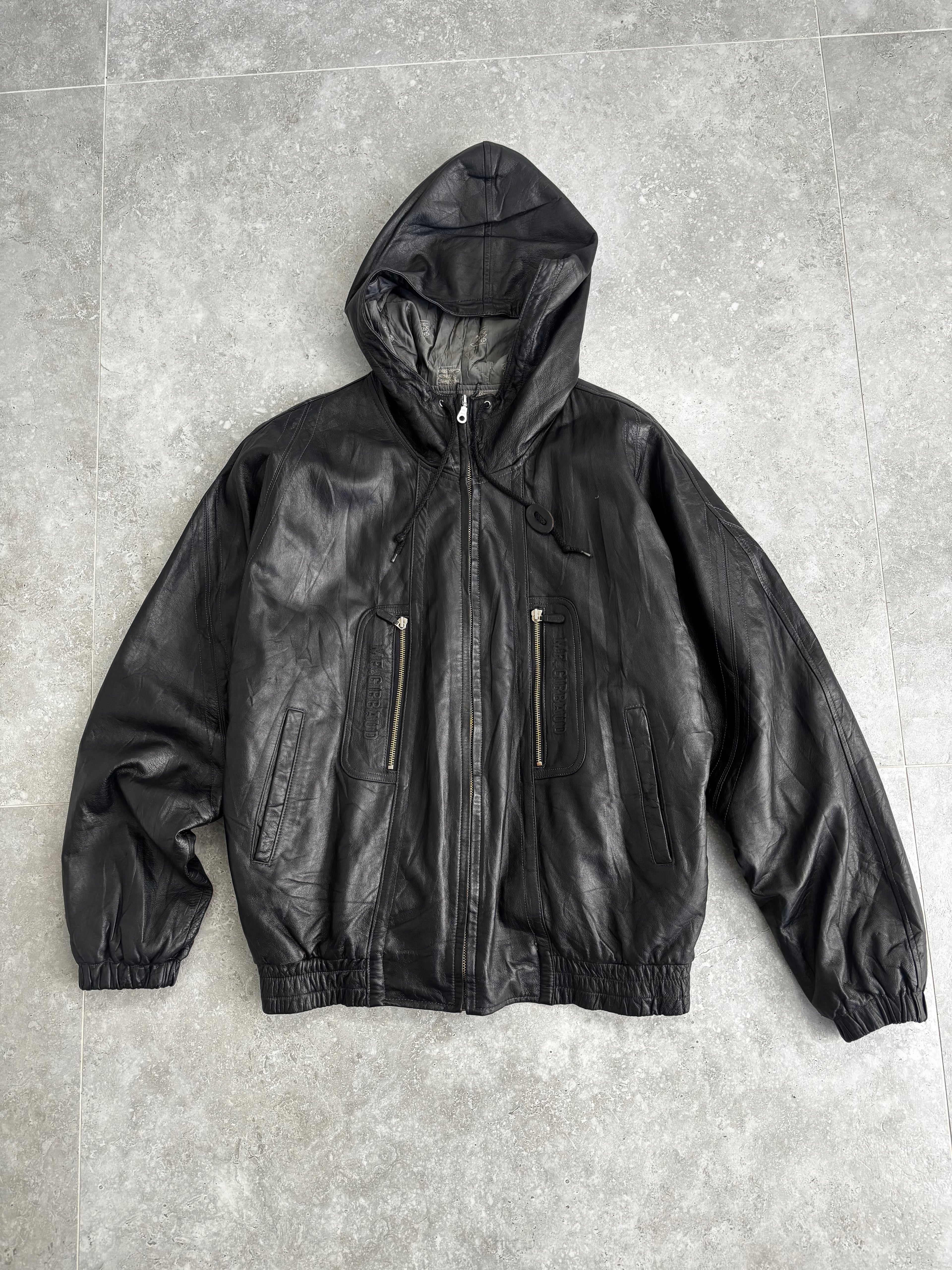 Vintage MF+G Leather Bomber Jacket Size L-XL