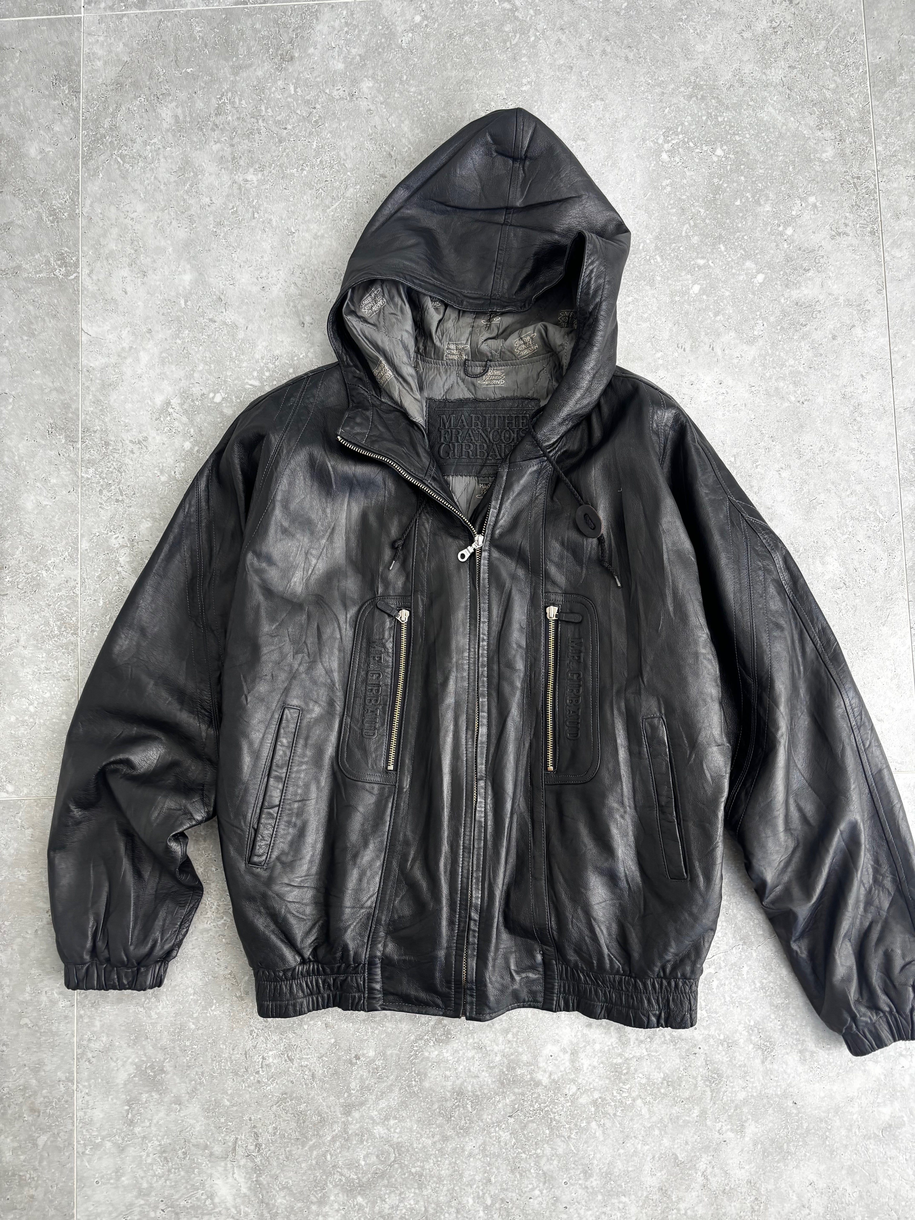 Vintage MF+G Leather Bomber Jacket Size L-XL
