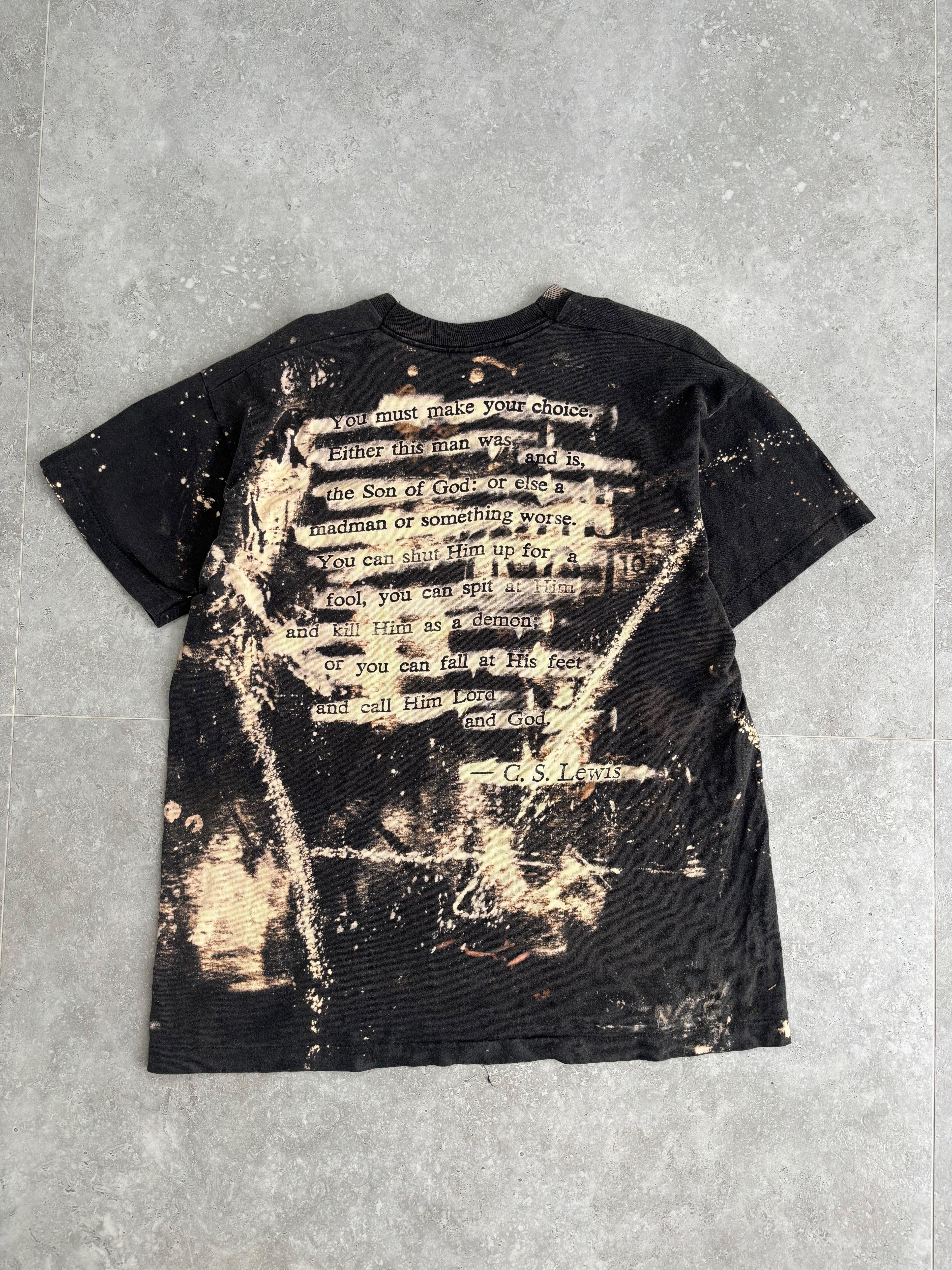 Vintage Jesus Mosquito head style Cj Lewis Tee-shirt Size-XL