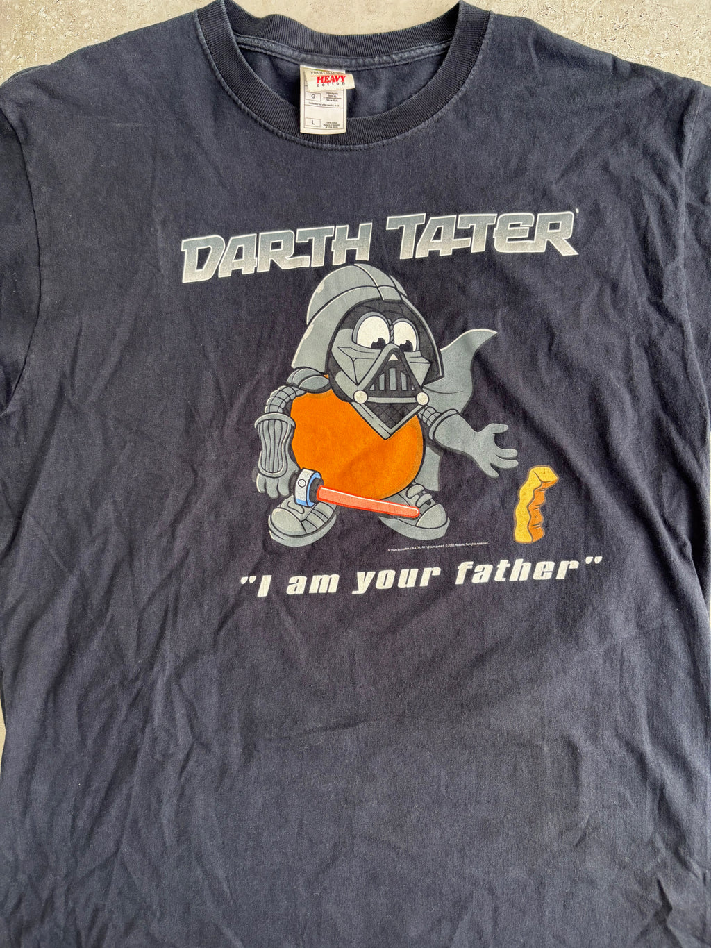 Early 2000's Darth Tarter Star Wars Promo Teeshirt Size Ladd measurements