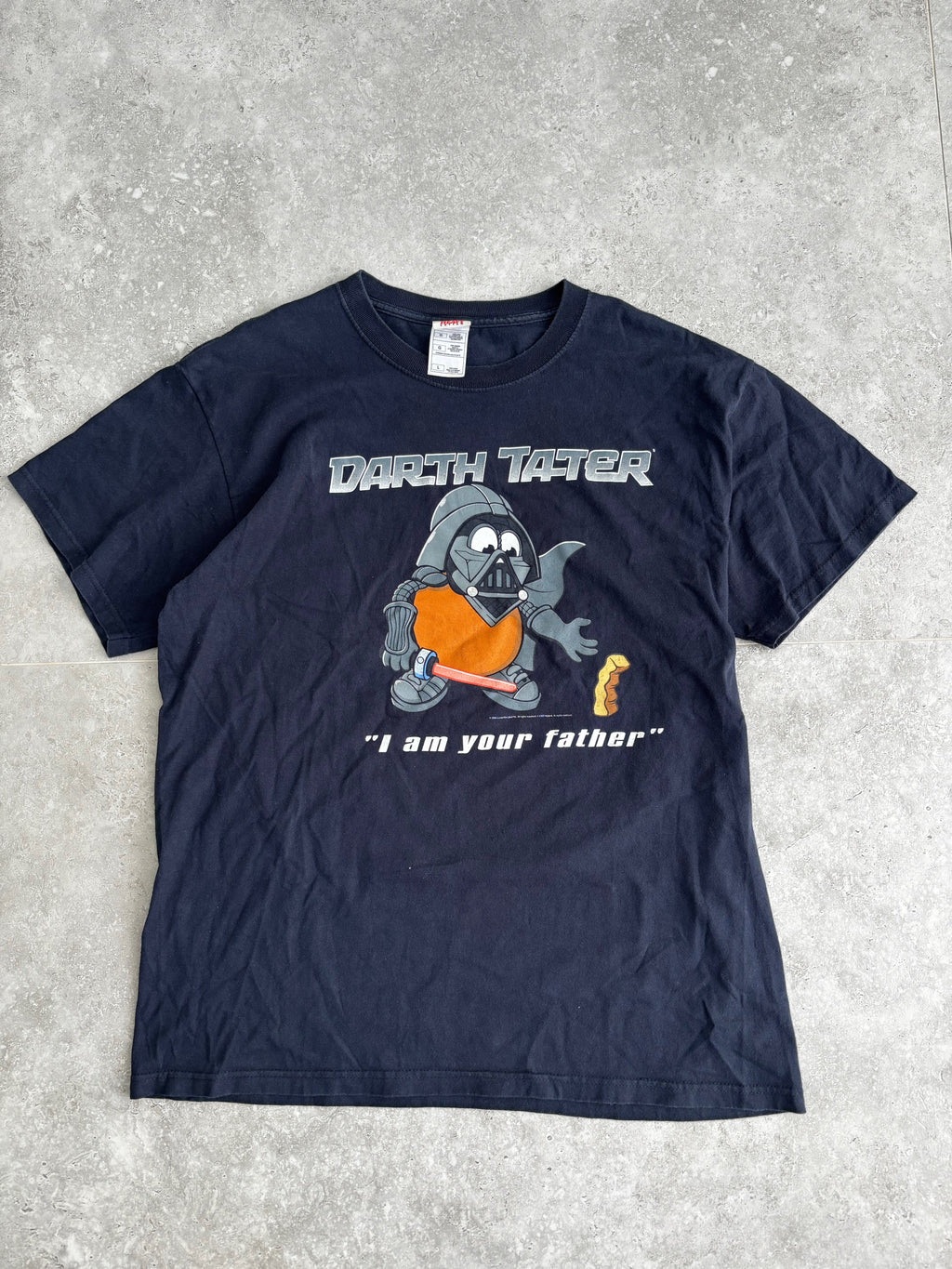 Early 2000's Darth Tarter Star Wars Promo Teeshirt Size Ladd measurements
