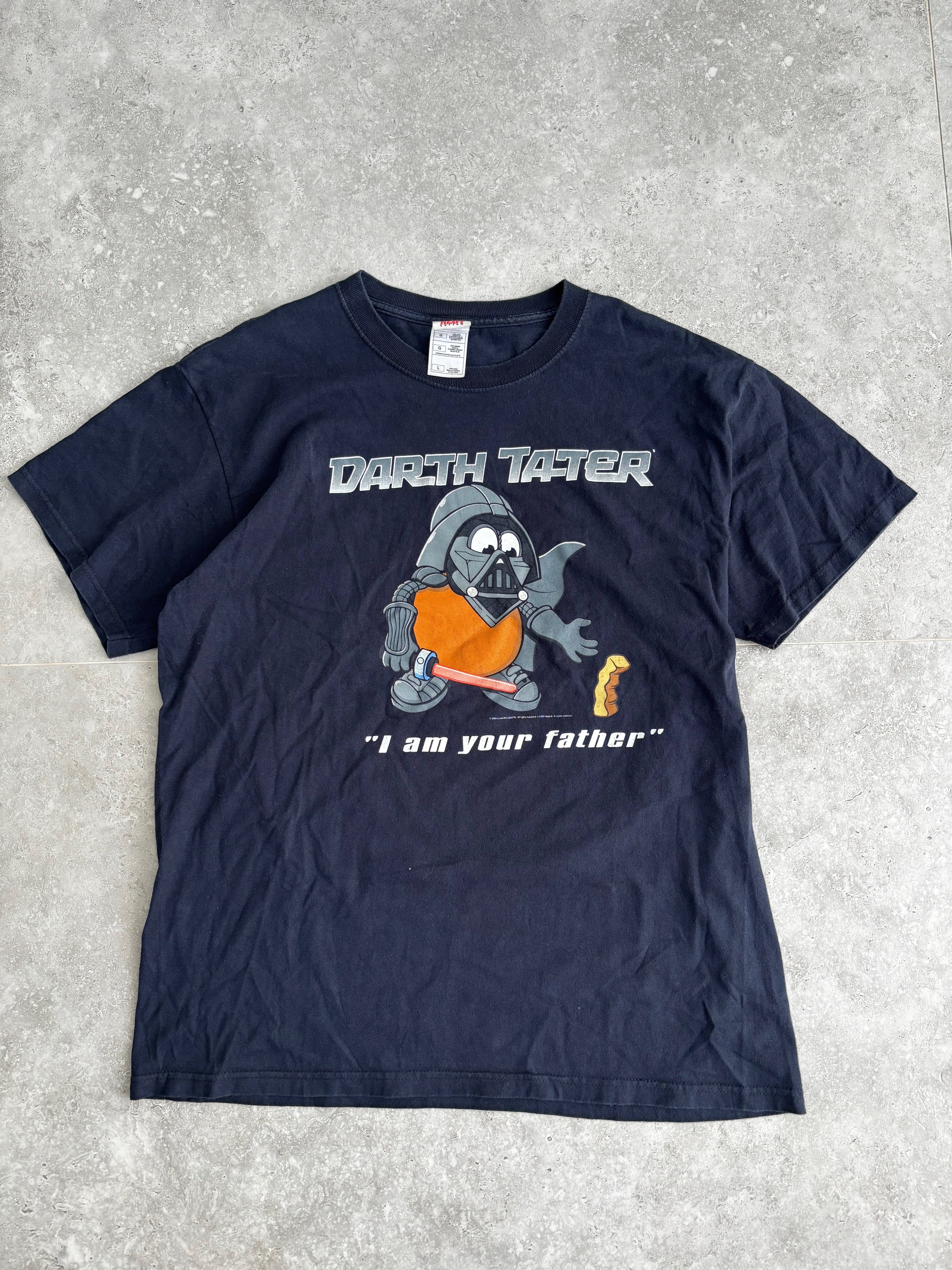 Early 2000's Darth Tarter Star Wars Promo Teeshirt Size Ladd measurements