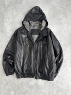 Vintage MF+G Leather Bomber Jacket Size L-XL