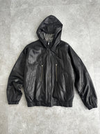 Vintage MF+G Leather Bomber Jacket Size L-XL