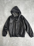 Vintage MF+G Leather Bomber Jacket Size L-XL