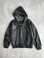 Vintage MF+G Leather Bomber Jacket Size L-XL