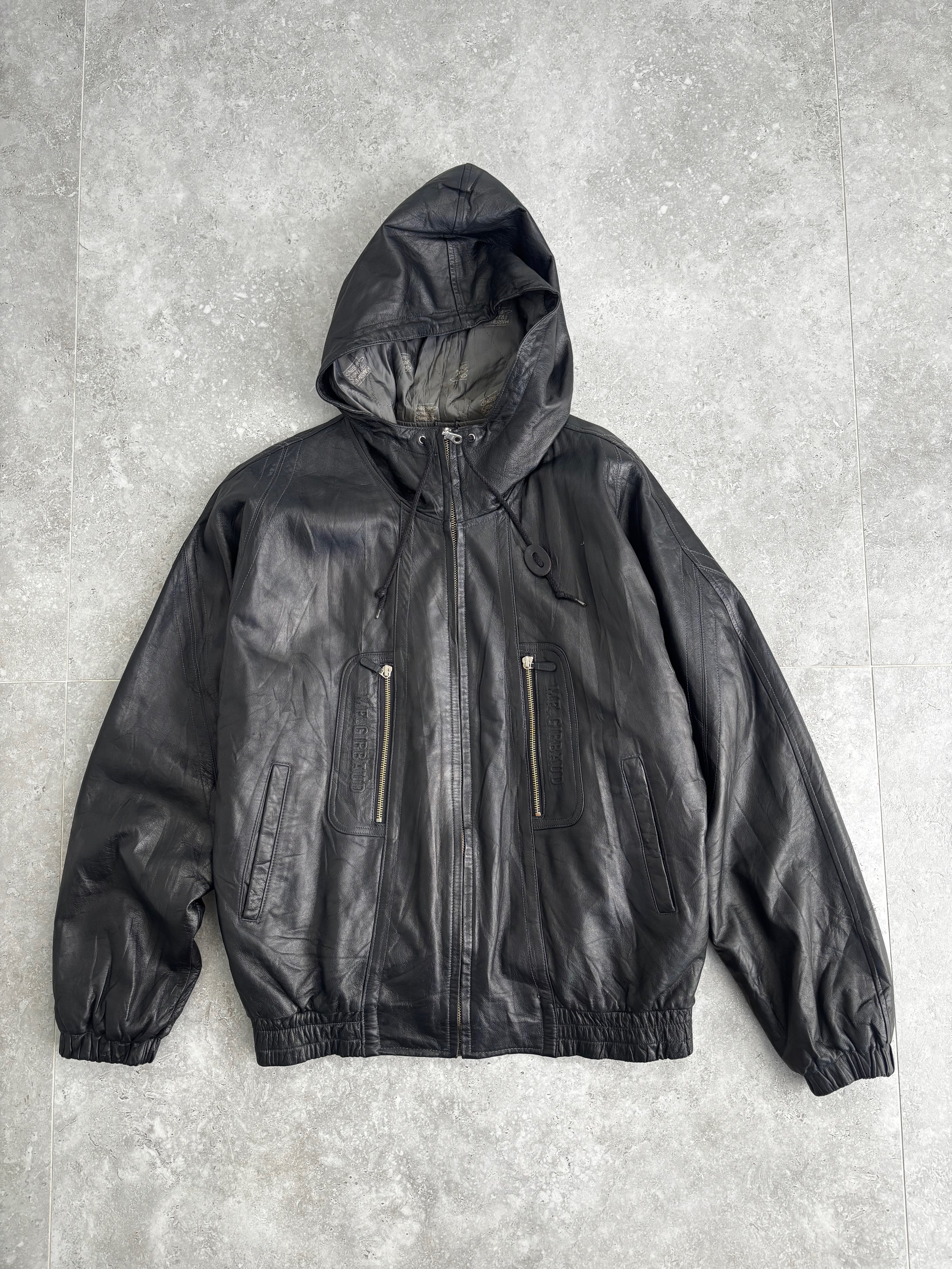 Vintage MF+G Leather Bomber Jacket Size L-XL