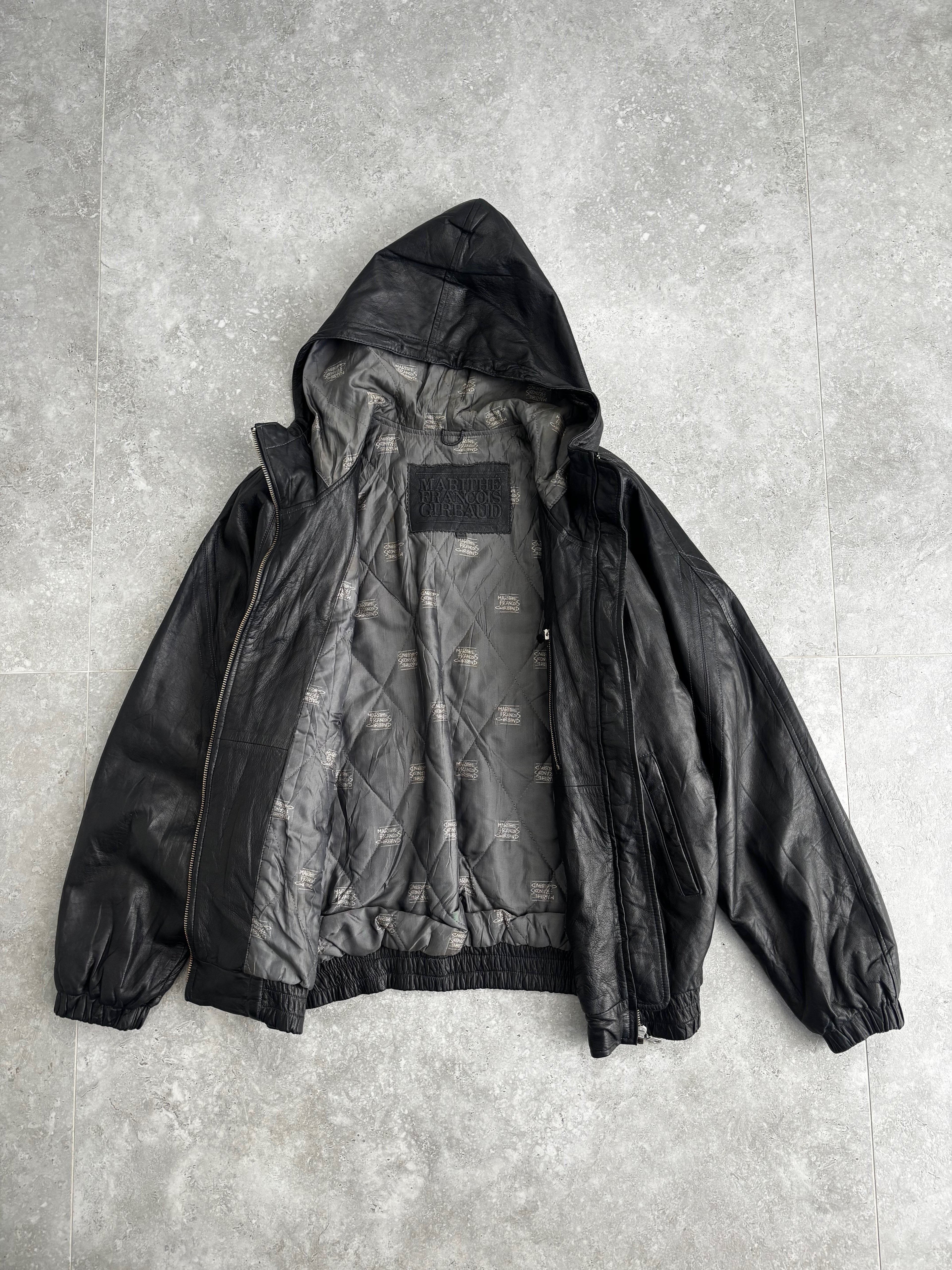 Vintage MF+G Leather Bomber Jacket Size L-XL