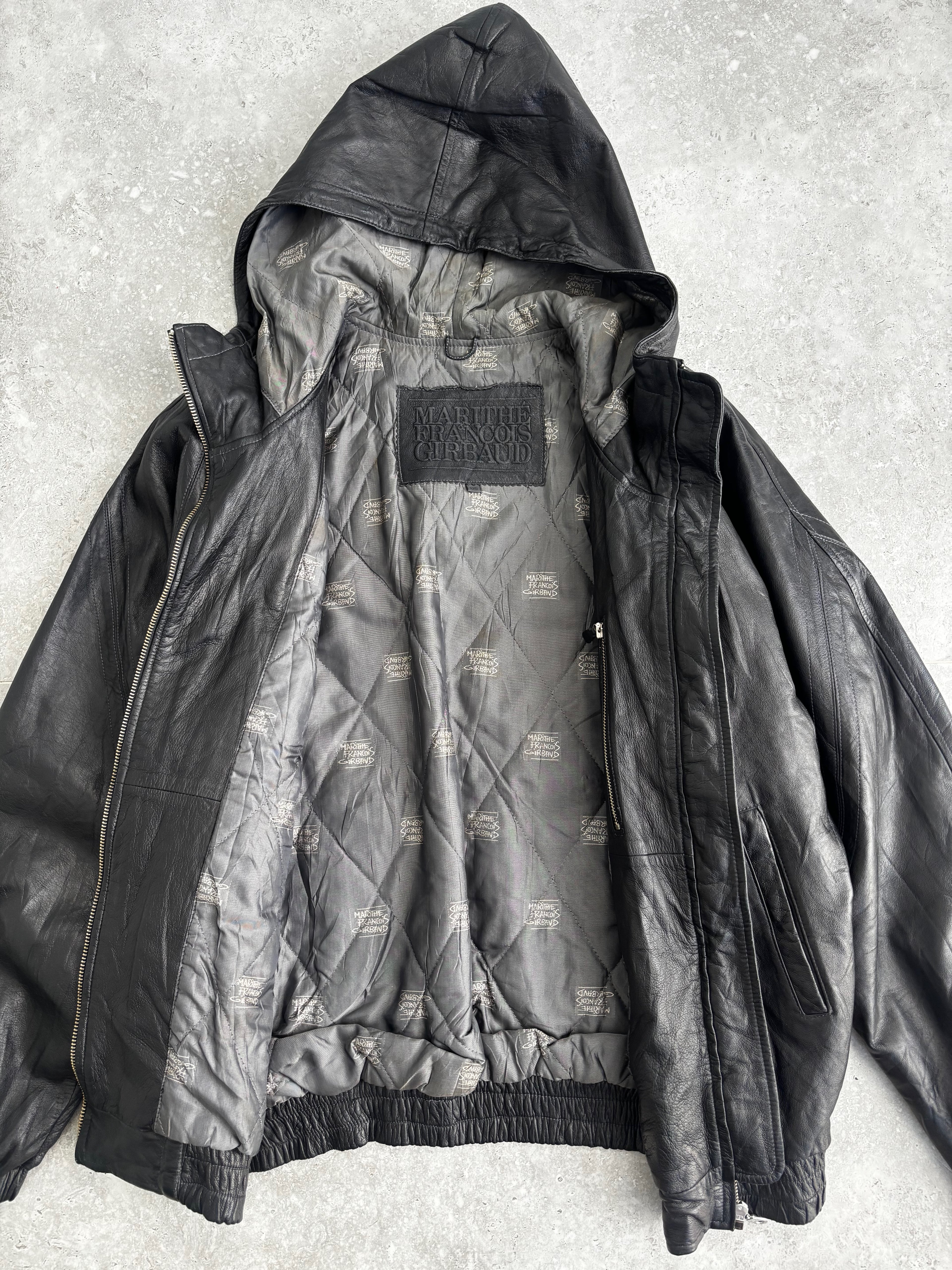 Vintage MF+G Leather Bomber Jacket Size L-XL