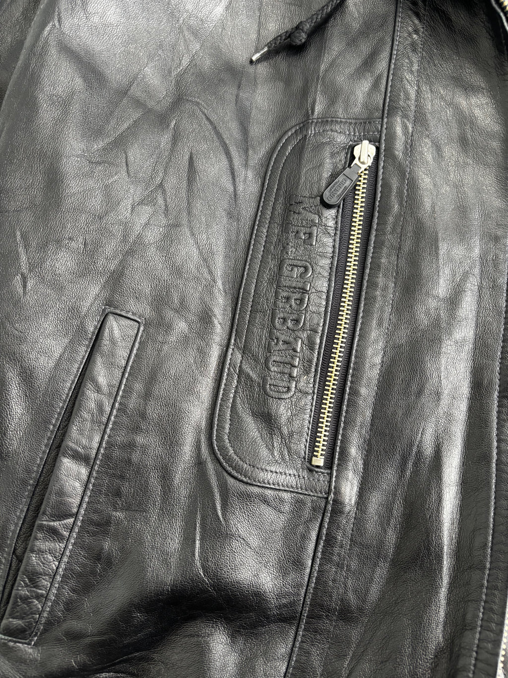 Vintage MF+G Leather Bomber Jacket Size L-XL