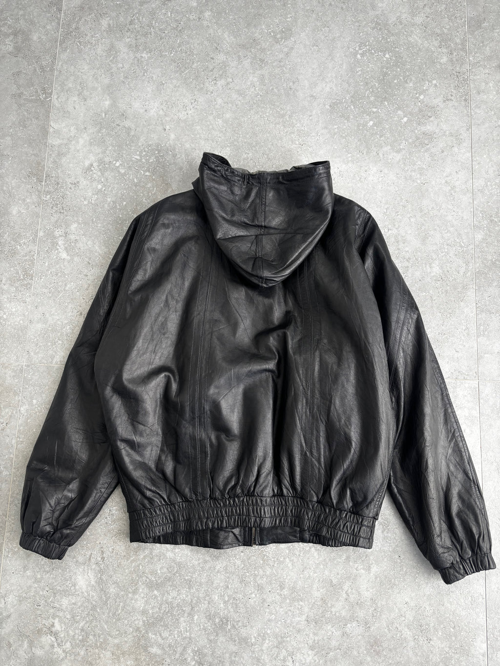 Vintage MF+G Leather Bomber Jacket Size L-XL