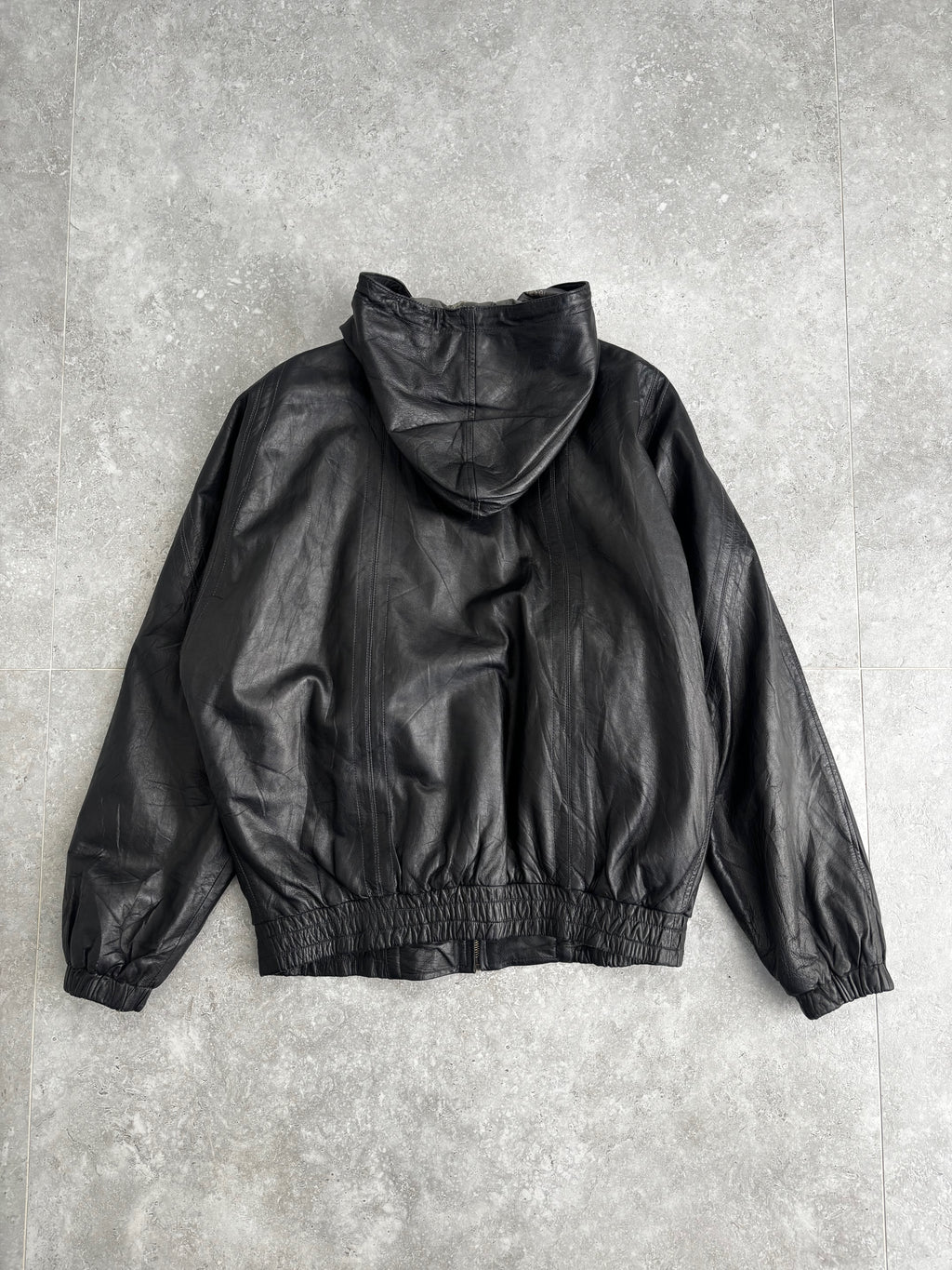 Vintage MF+G Leather Bomber Jacket Size L-XL