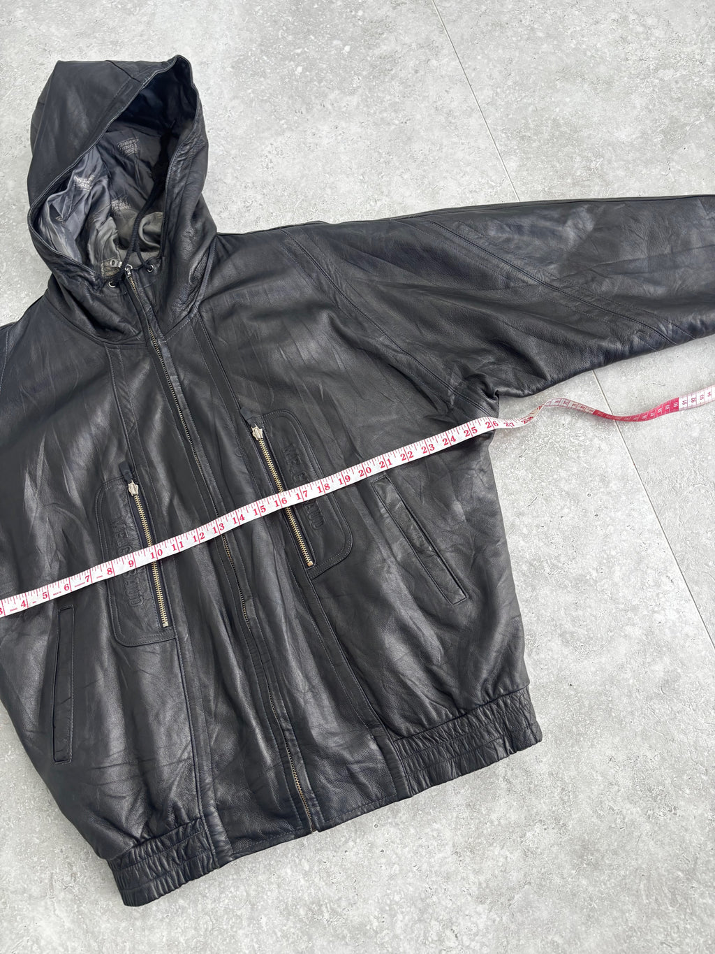 Vintage MF+G Leather Bomber Jacket Size L-XL
