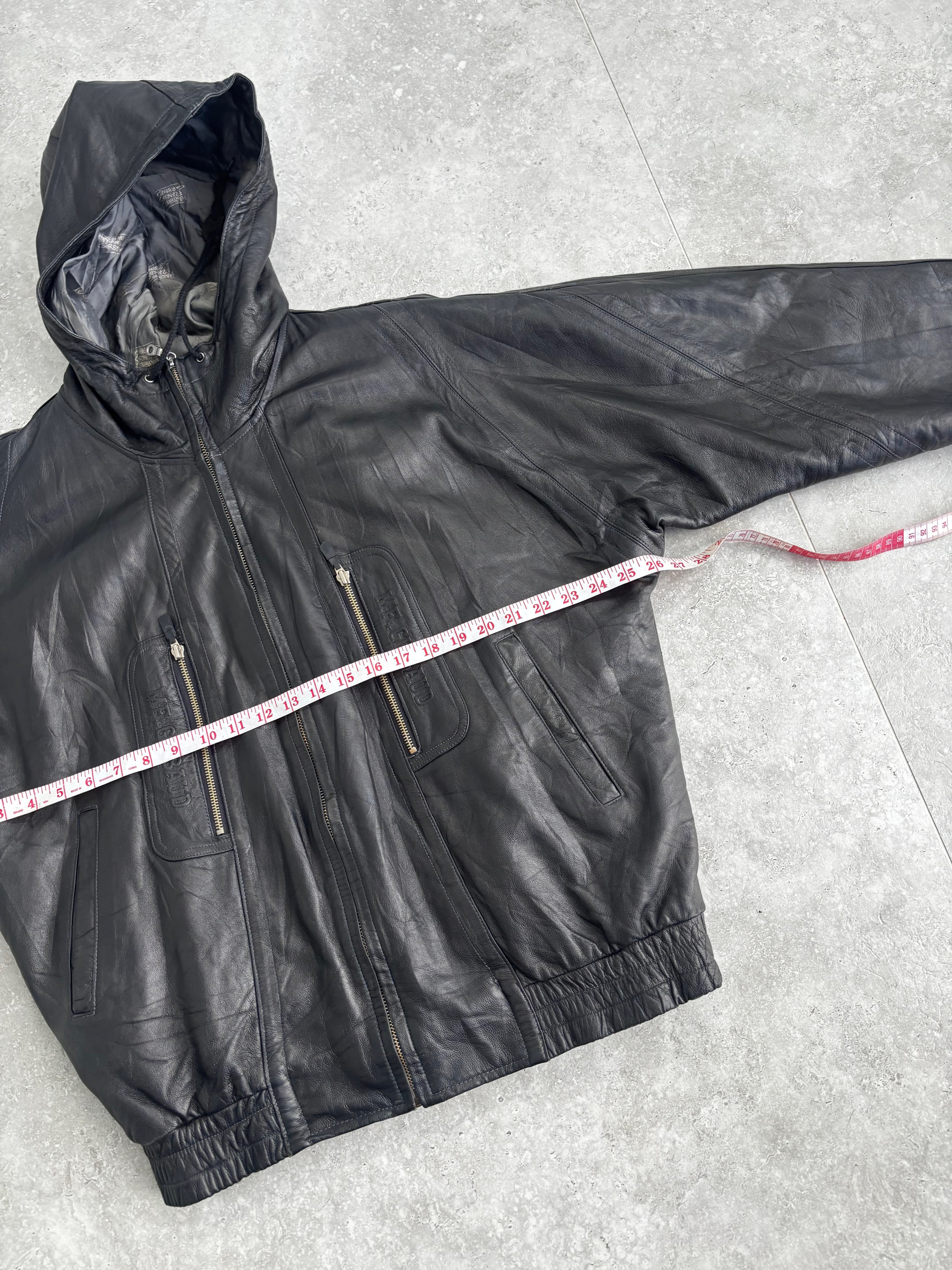 Vintage MF+G Leather Bomber Jacket Size L-XL