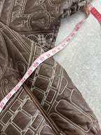Vintage Marc Buchanan Watches Embroidered Pelle Pelle Leather Jacket Size XL