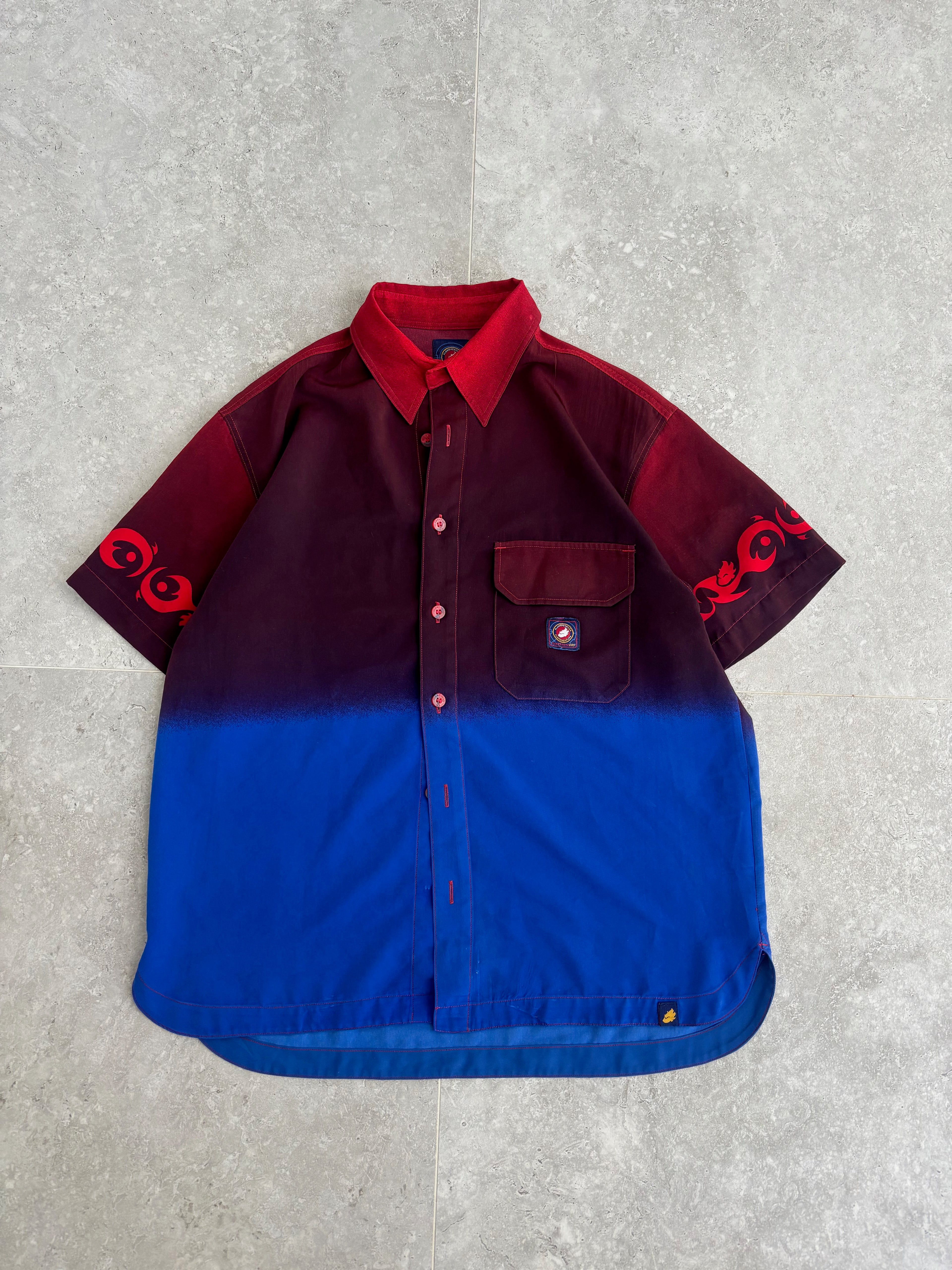 Vintage Jnco Flame head Button Up Size M-L