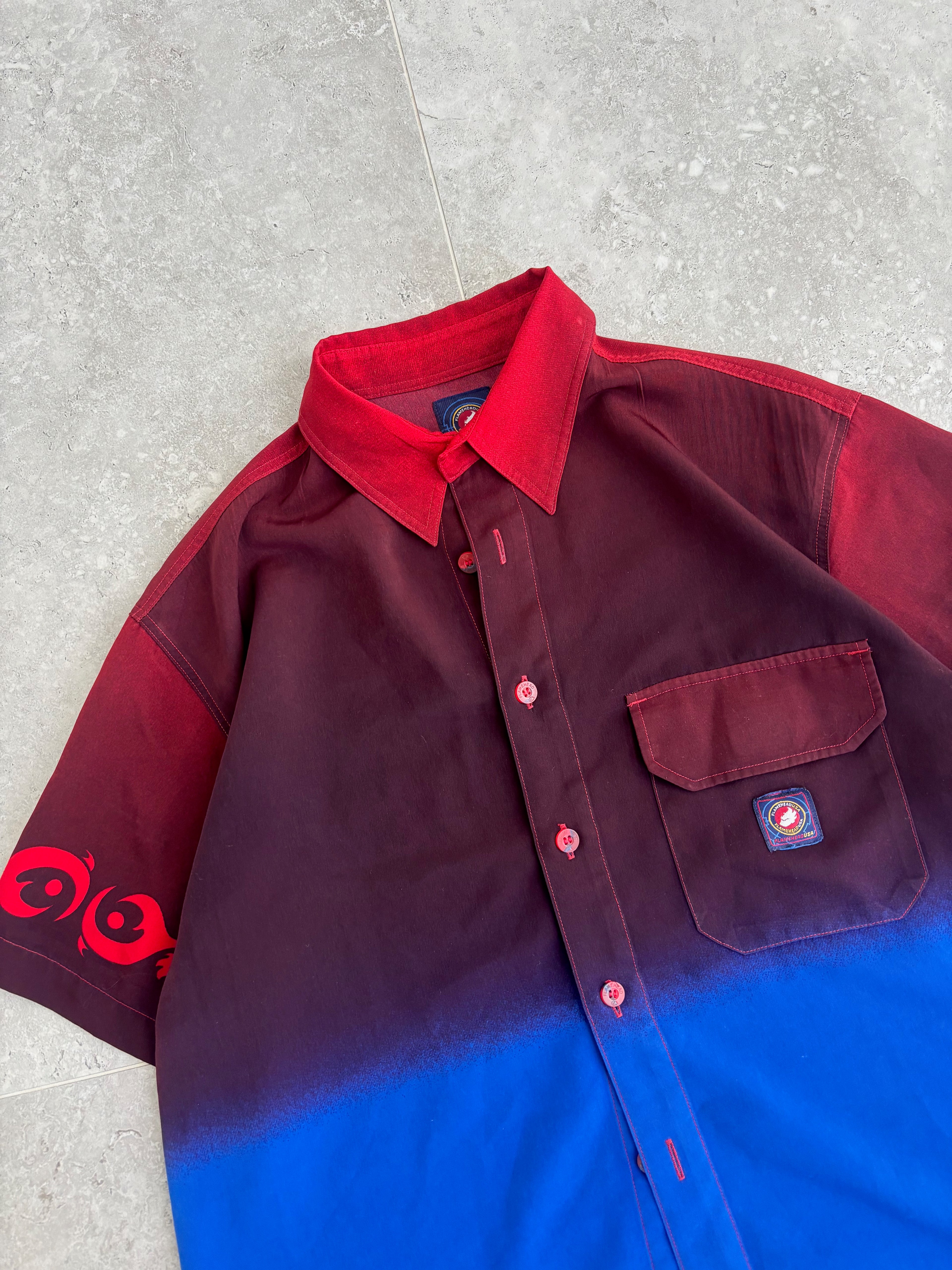 Vintage Jnco Flame head Button Up Size M-L