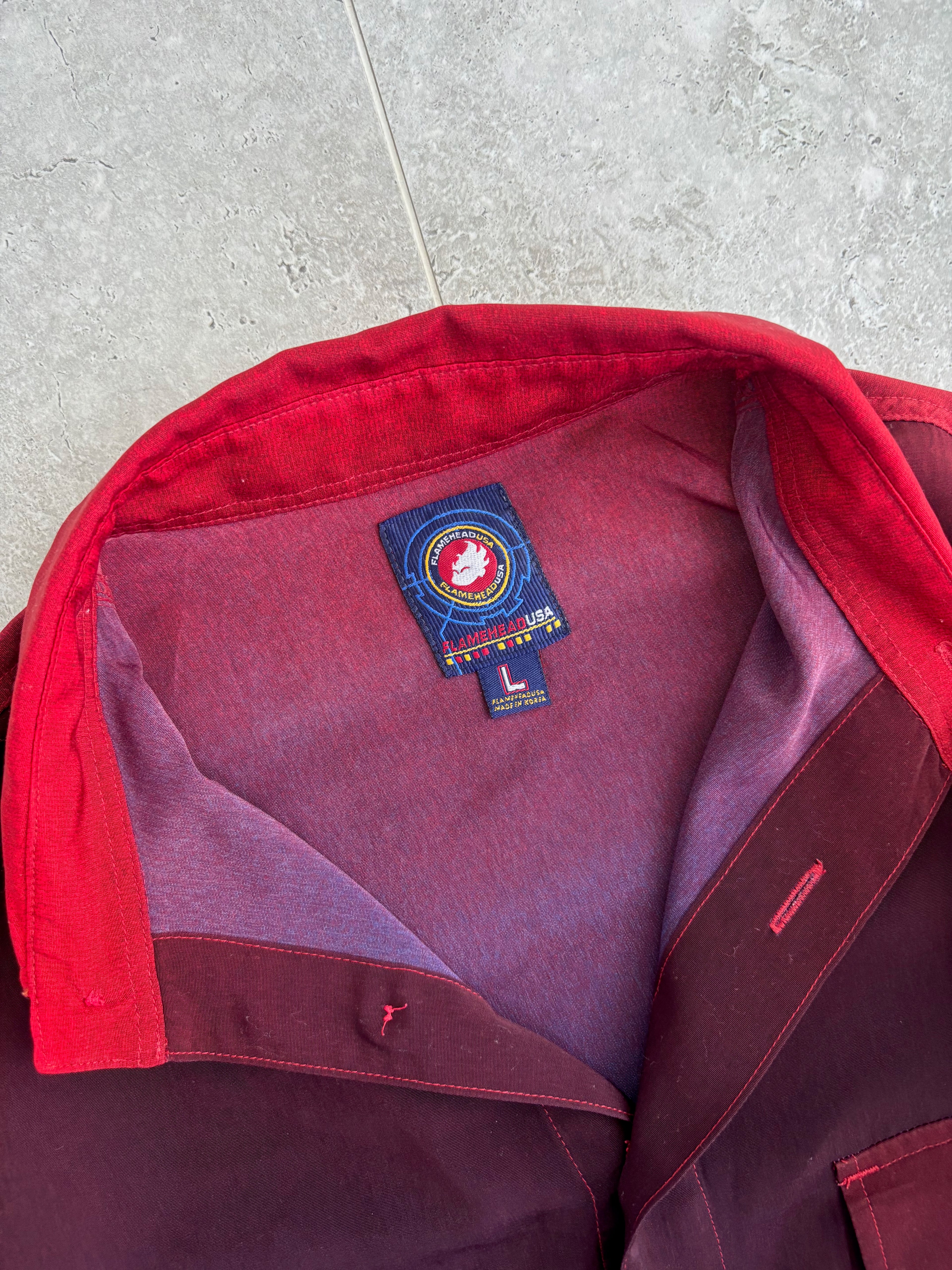 Vintage Jnco Flame head Button Up Size M-L