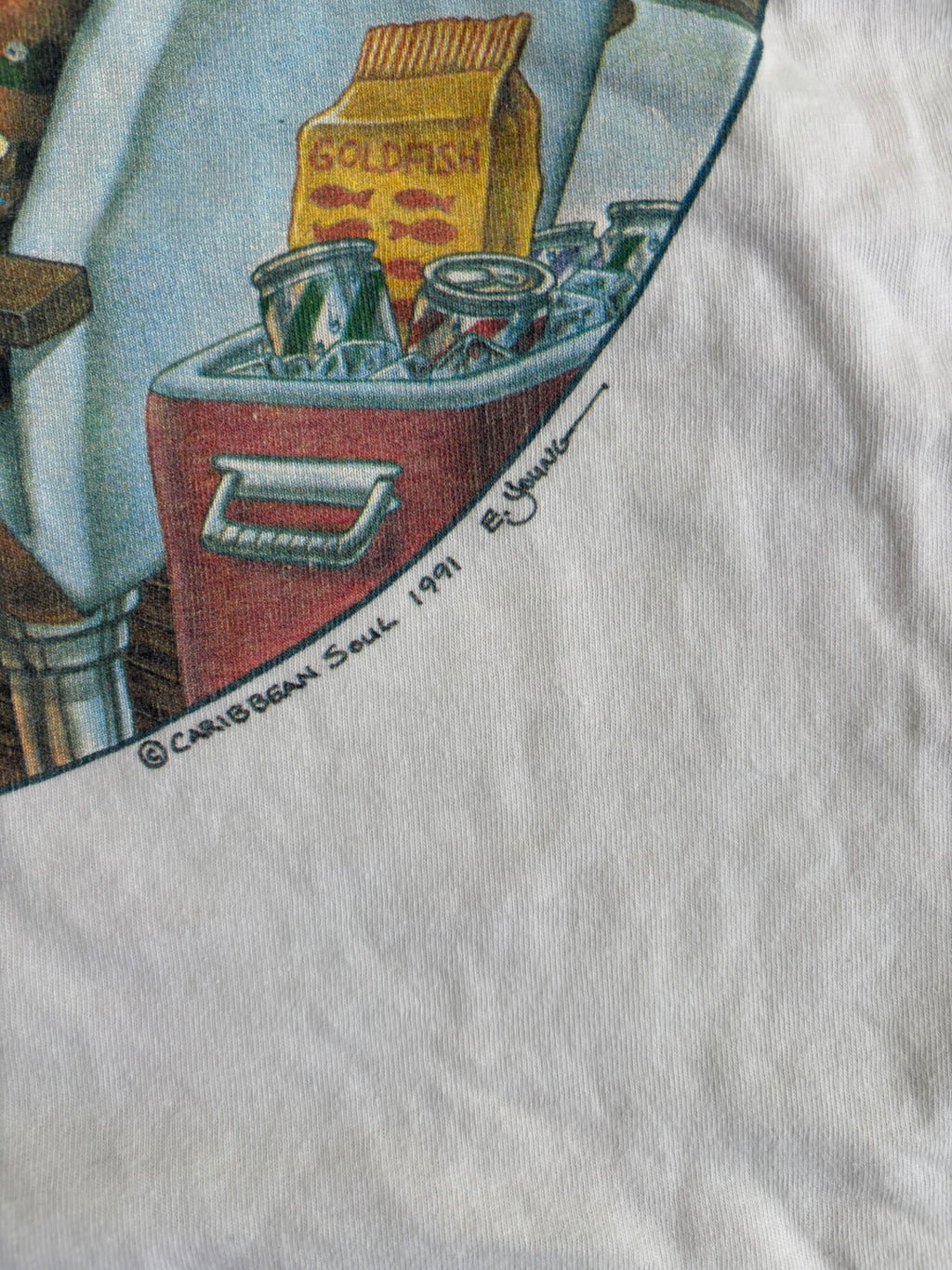 Vintage Caribbean Marlin fishing T-shirt. Size L.