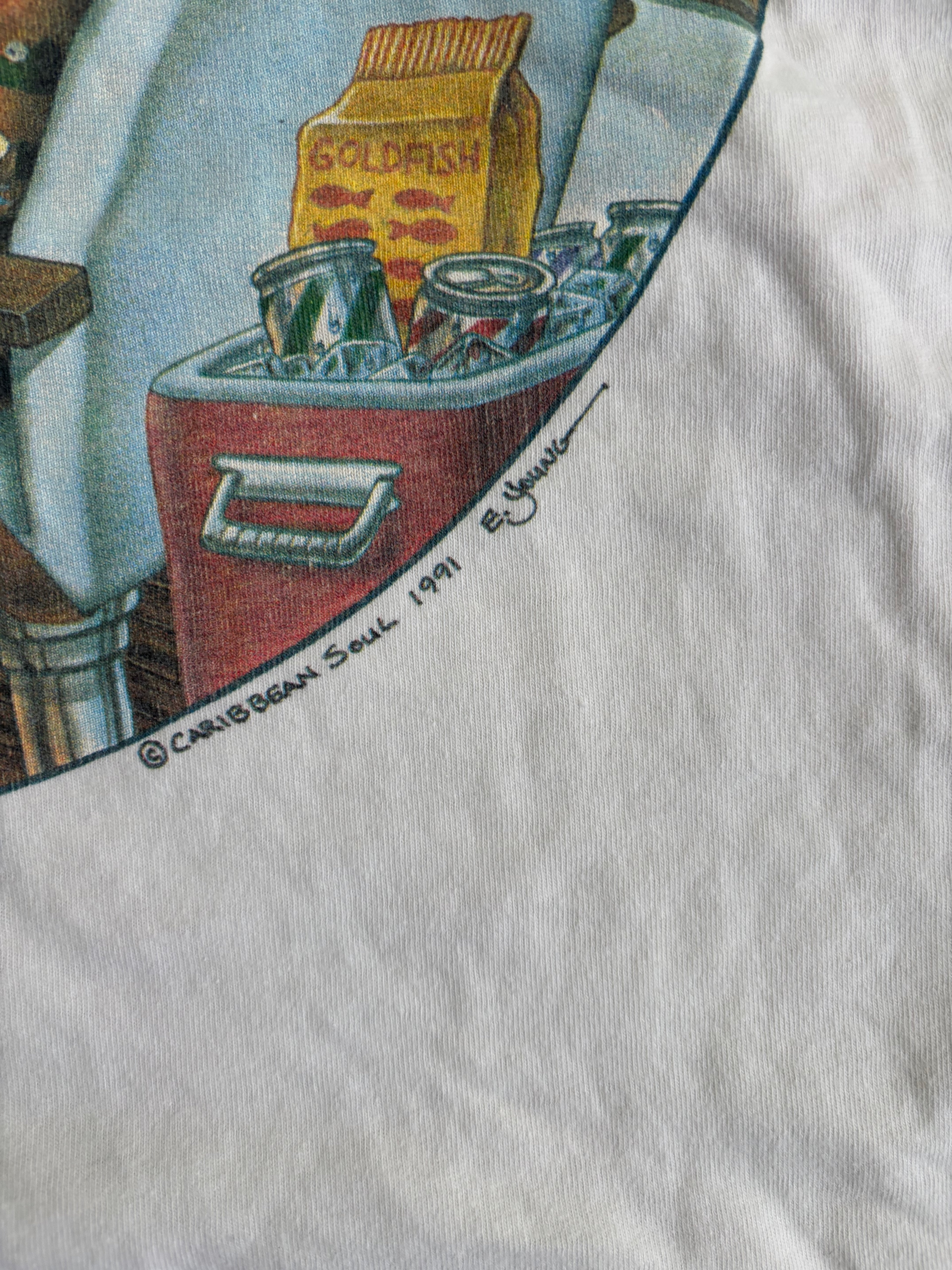 Vintage Caribbean Marlin fishing T-shirt. Size L.