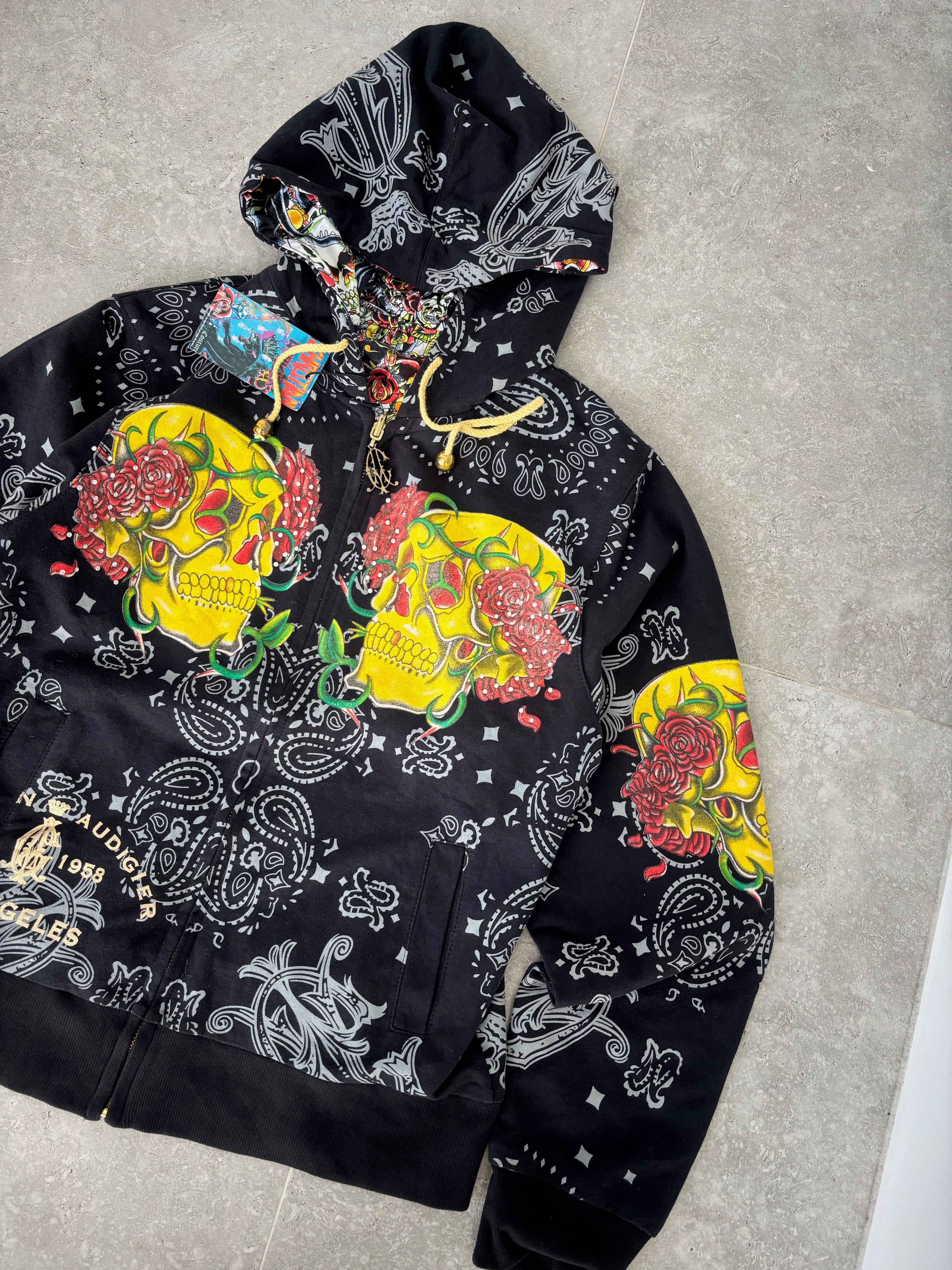 Christian Audigier deadstock reversable Hoodie Size M–L.