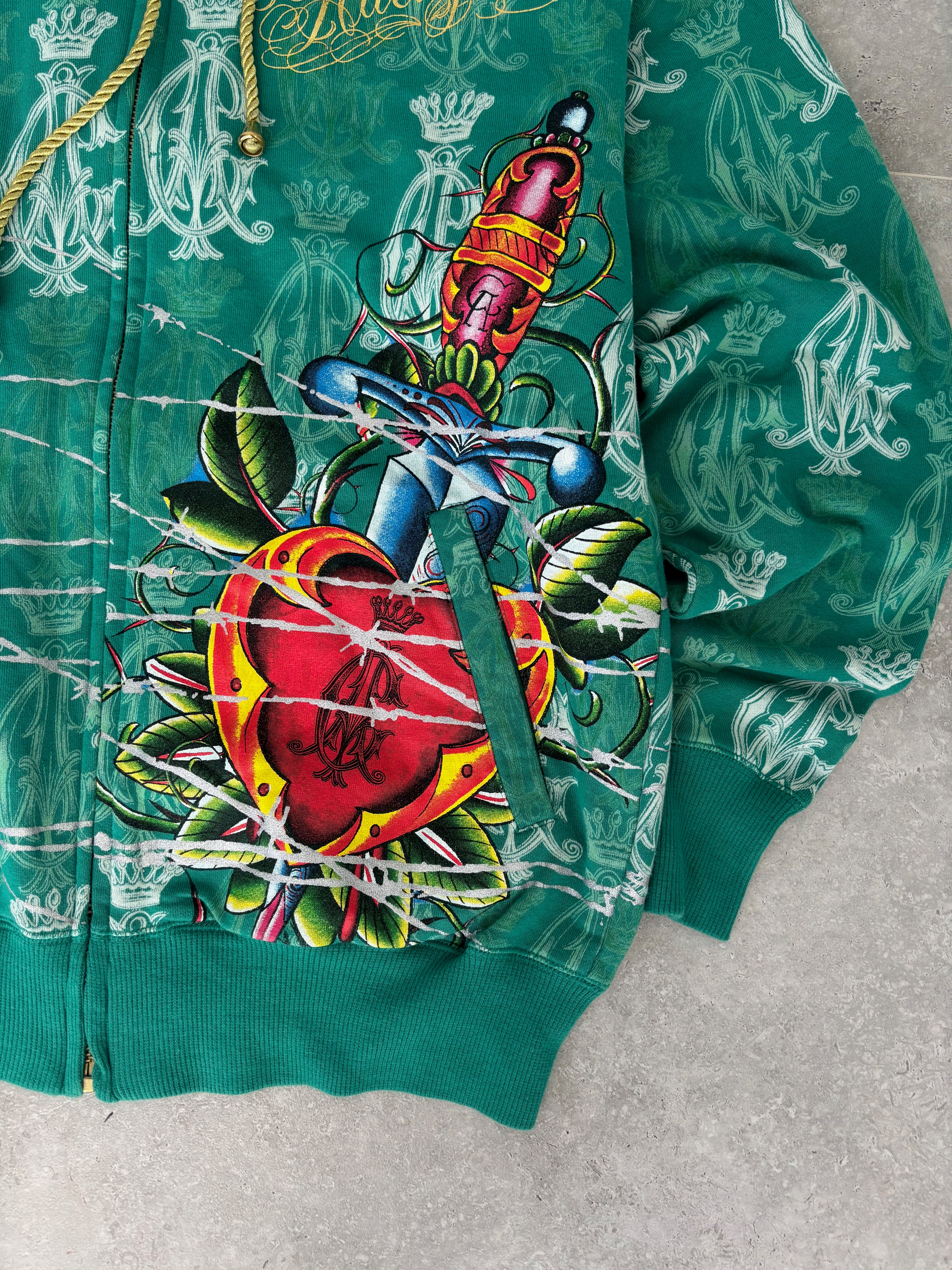 Christian Audigier deadstock grenade zip-up hoodie Size L-XL
