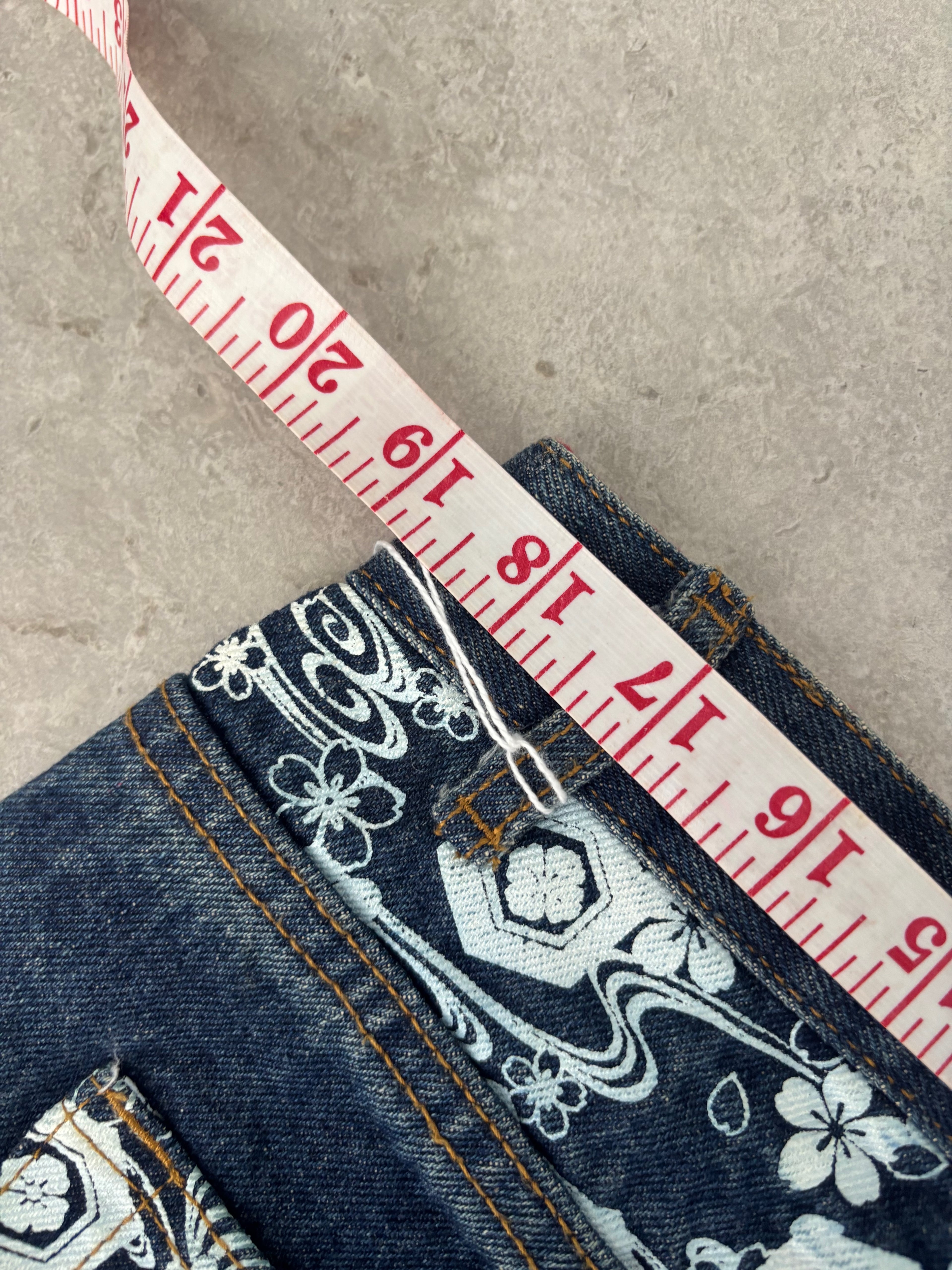 Japanese Cherry Blossom embroidered Jeans 38-40