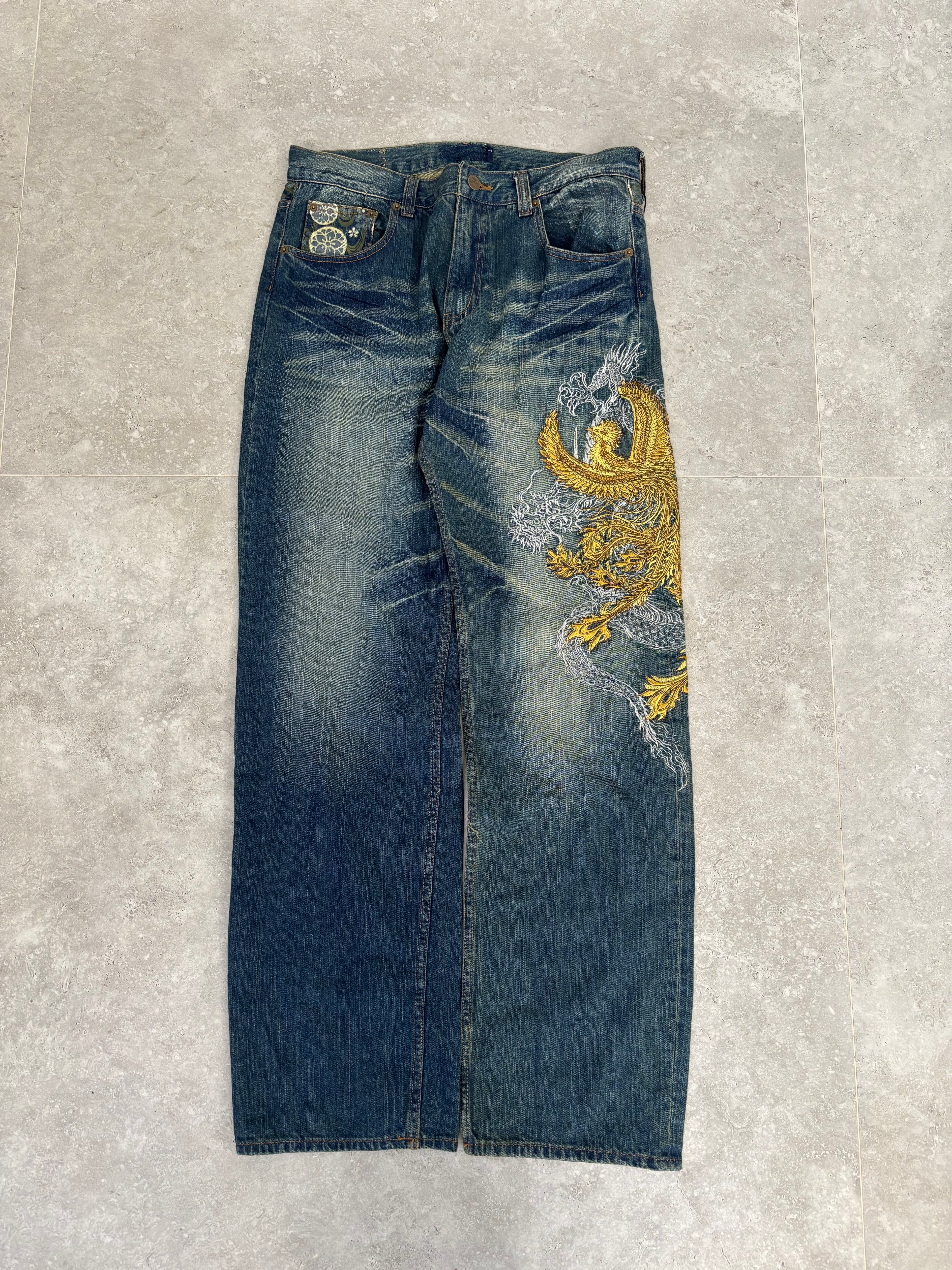Japanese Phoenix Jeans Size 28-30