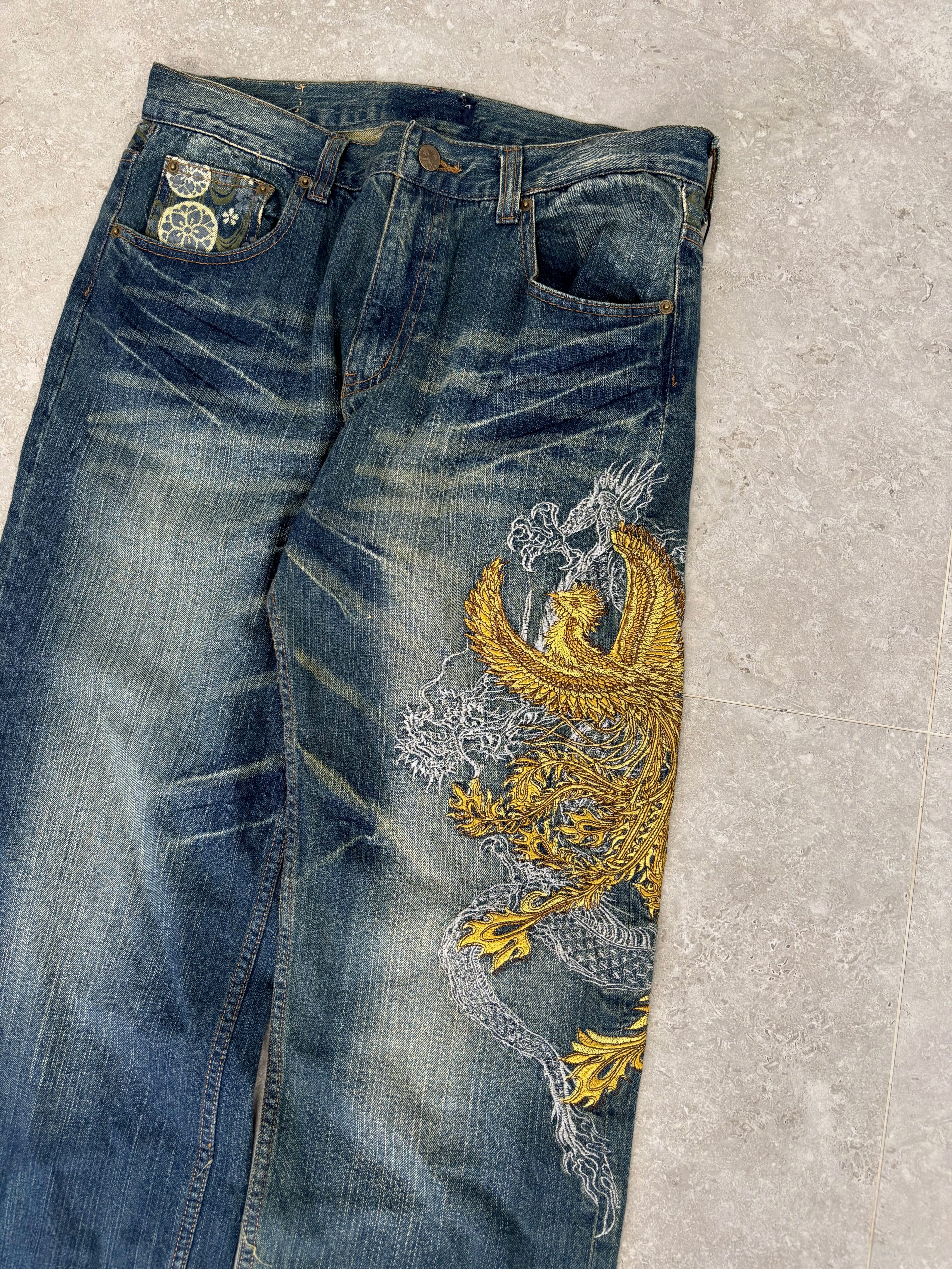 Japanese Phoenix Jeans Size 28-30