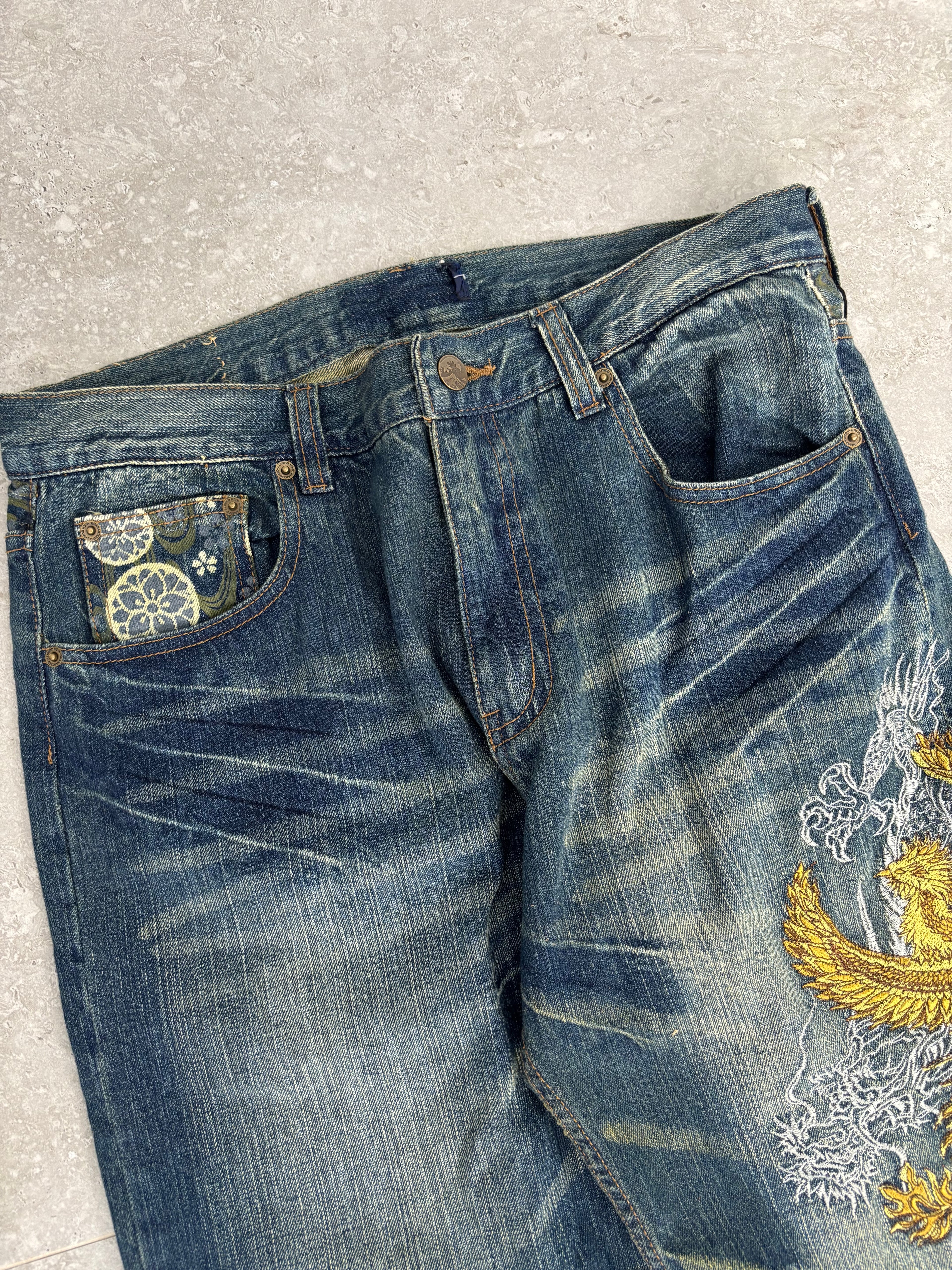 Japanese Phoenix Jeans Size 28-30