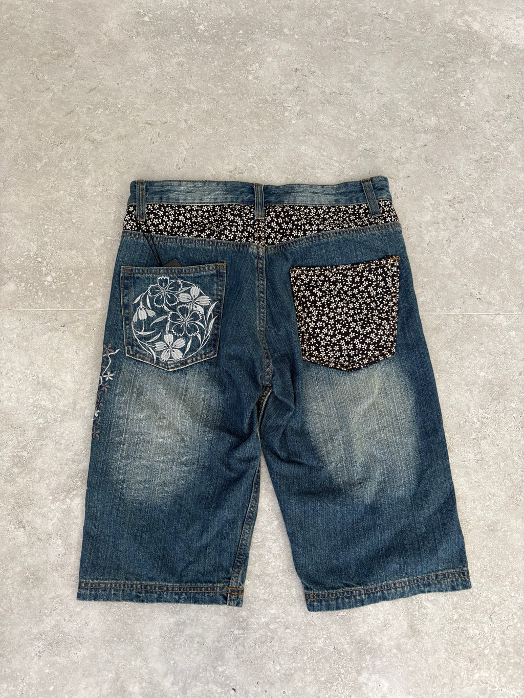 Japaense Cherry Blossom Jorts Size 26-38