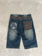Japaense Cherry Blossom Jorts Size 26-38