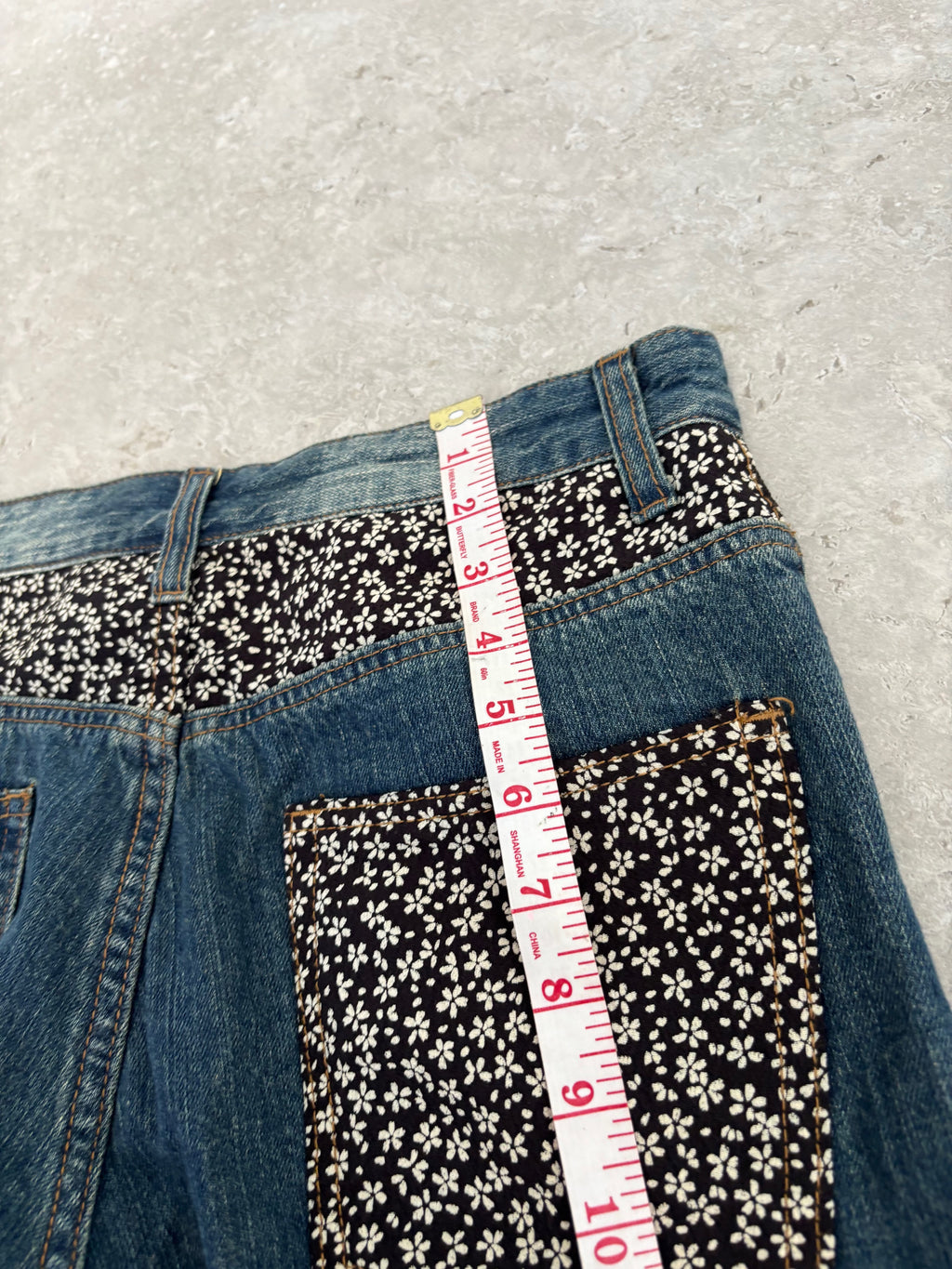 Japaense Cherry Blossom Jorts Size 26-38