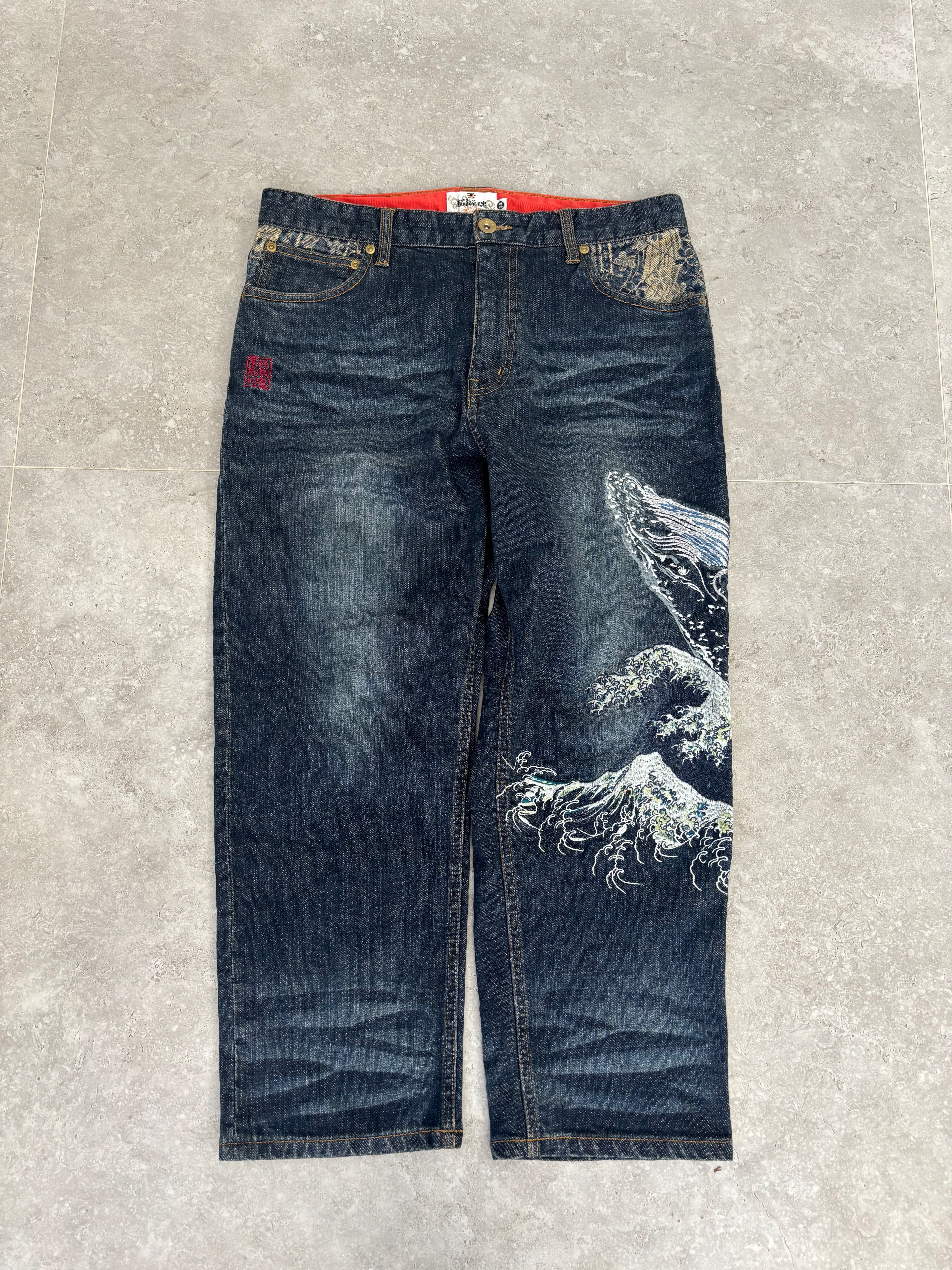 Japanese Karakuri Whale Jeans Size 34