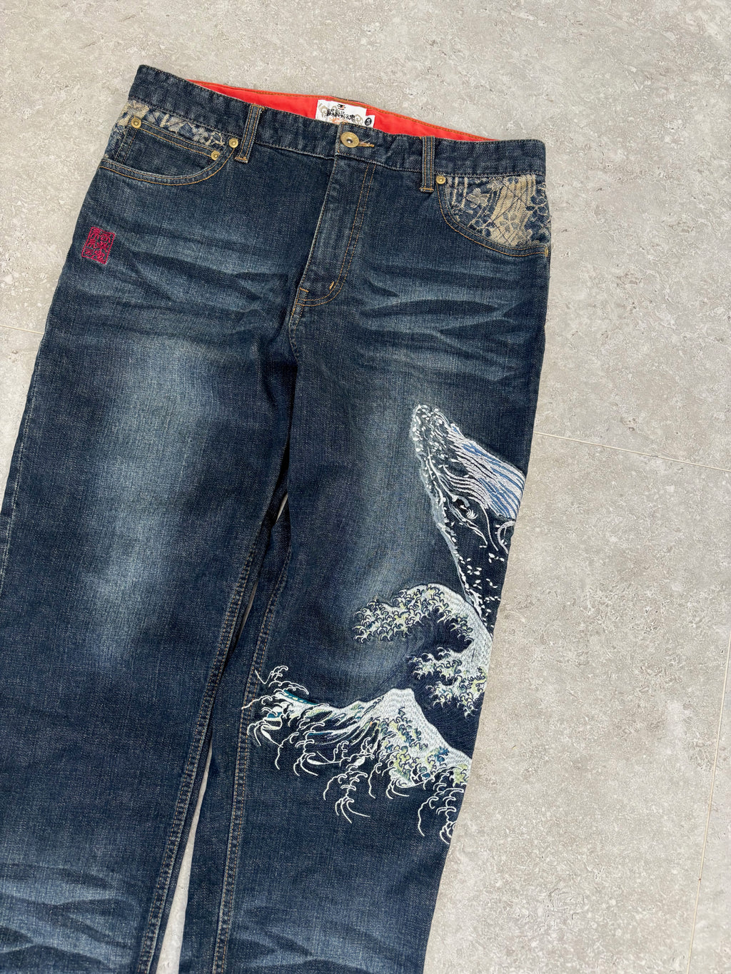 Japanese Karakuri Whale Jeans Size 34