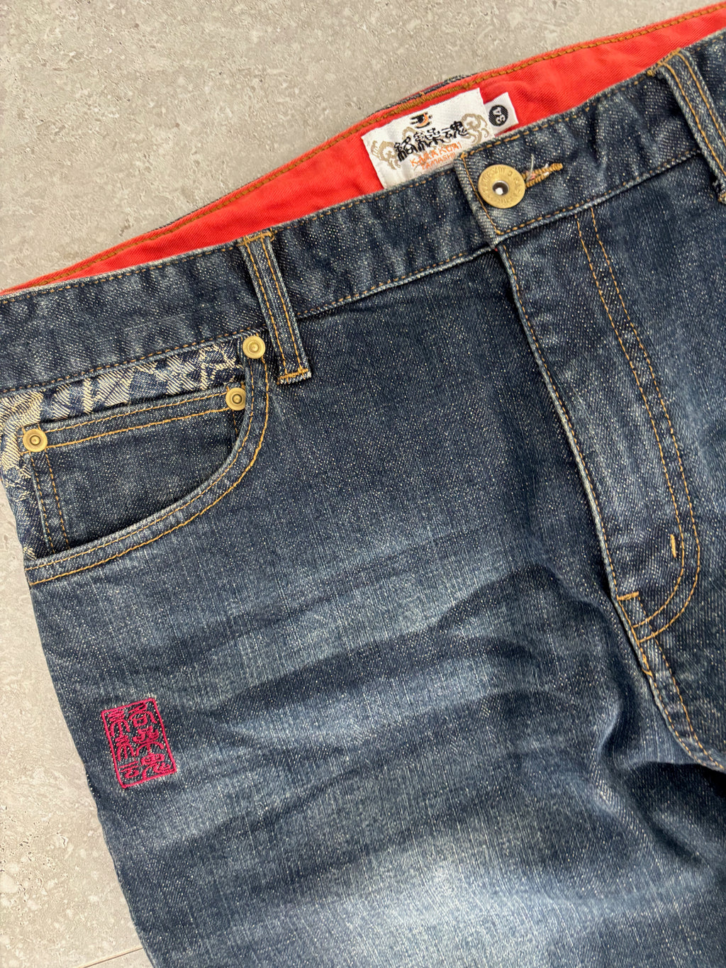 Japanese Karakuri Whale Jeans Size 34