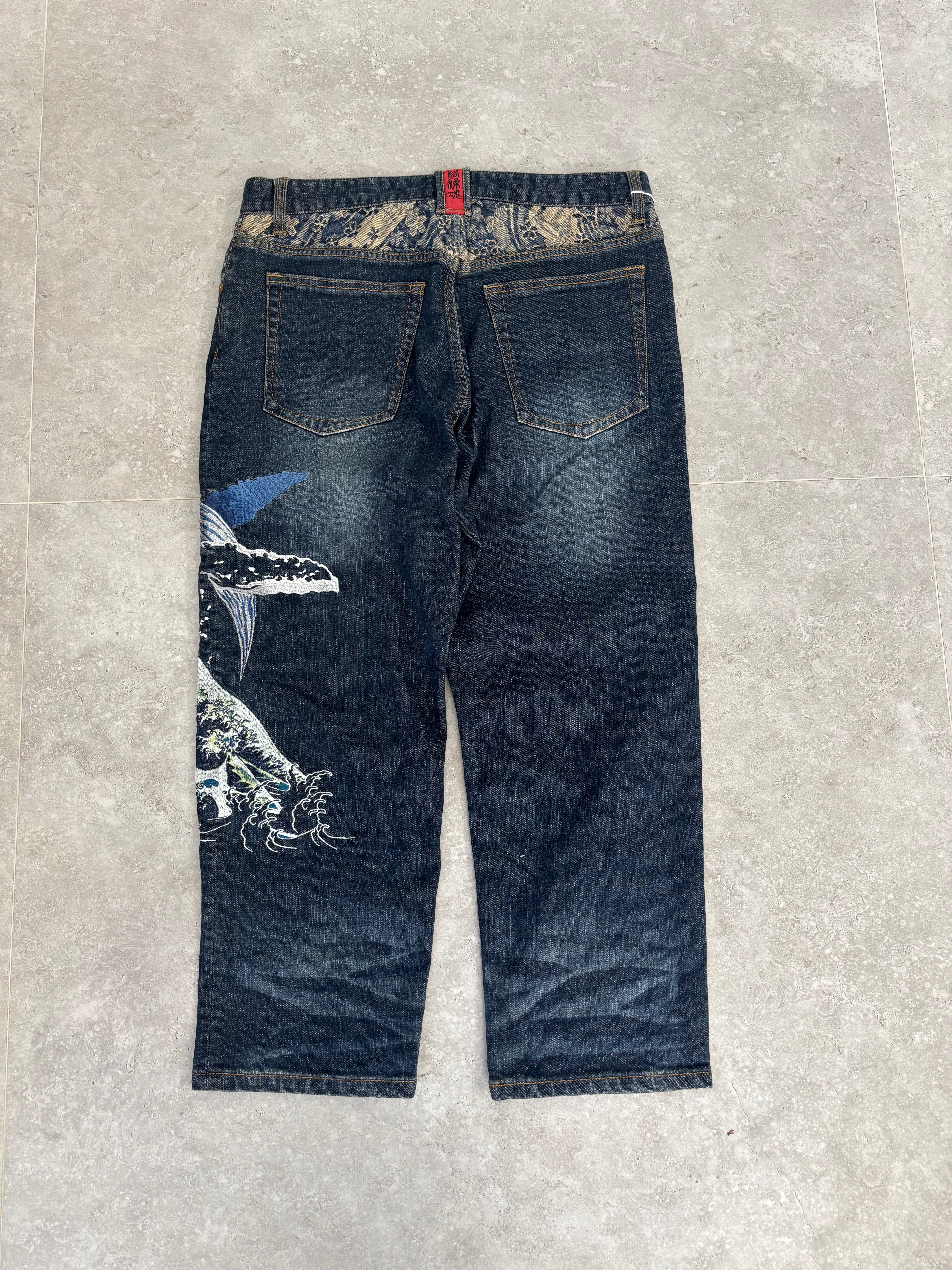 Japanese Karakuri Whale Jeans Size 34