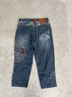 Karakuri Tamashi Dragon 3/4 Jeans Size 30-32