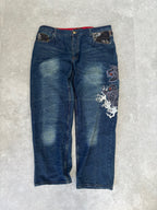 Japanese Embroidered Koi Jeans size 38-40
