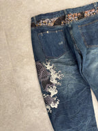 Japanese Embroidered Koi Jeans size 38-40