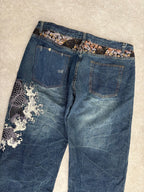 Japanese Embroidered Koi Jeans size 38-40