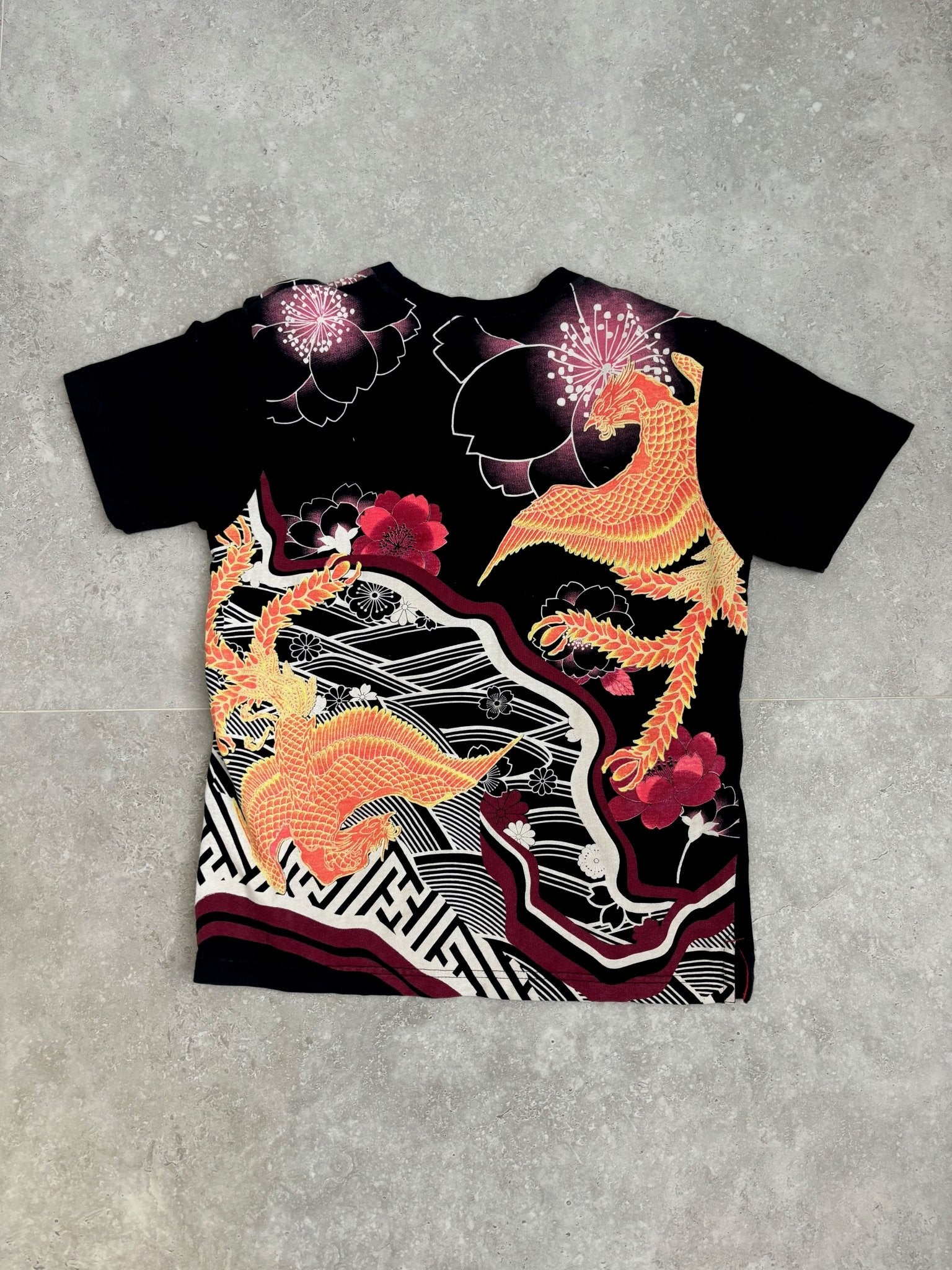 Japanese Dragon and Roses TeeShirt S