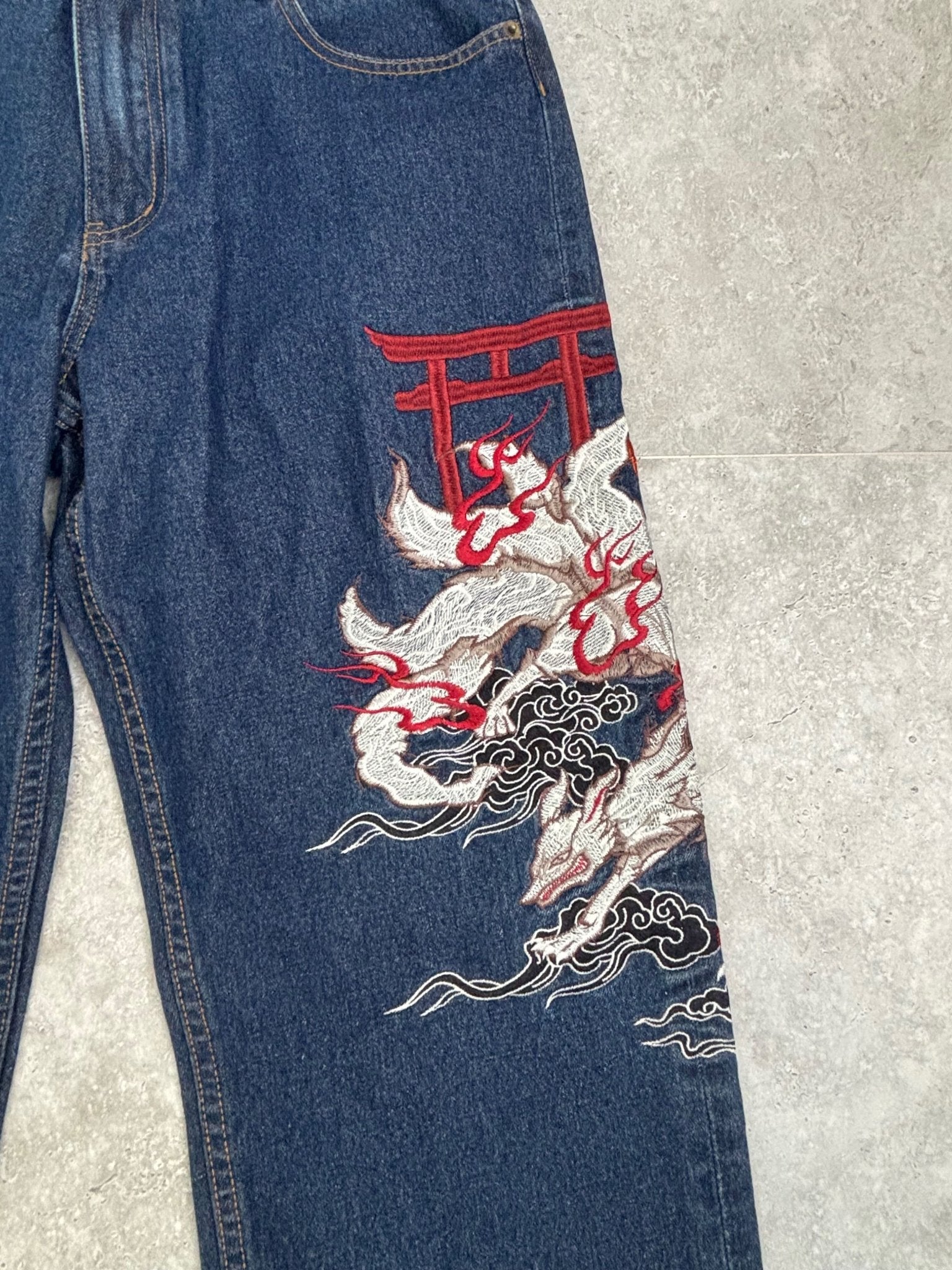 Japanese style Embroidered Pants 38