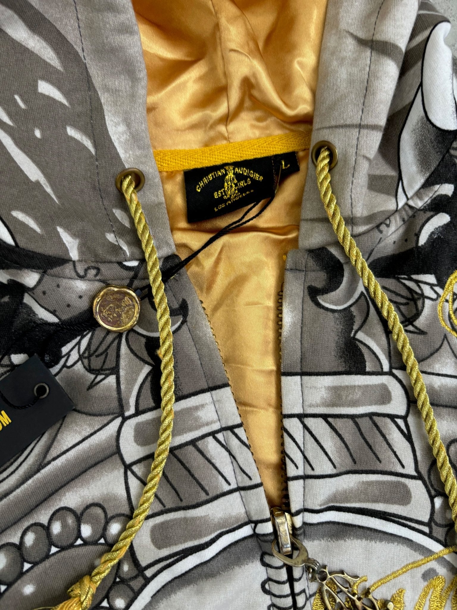 Christian Audigier Skull Hoodie Dead-stock